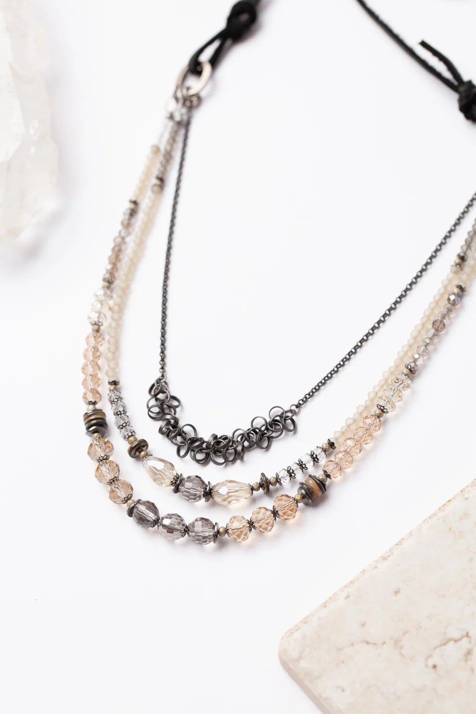 Windsor Cottage Multistrand Adjustable Necklace N004 - Vintage Vault Boutique