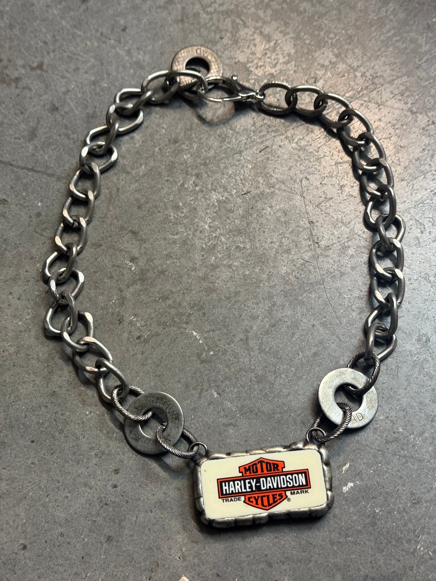 Harley Davidson Domino Necklace