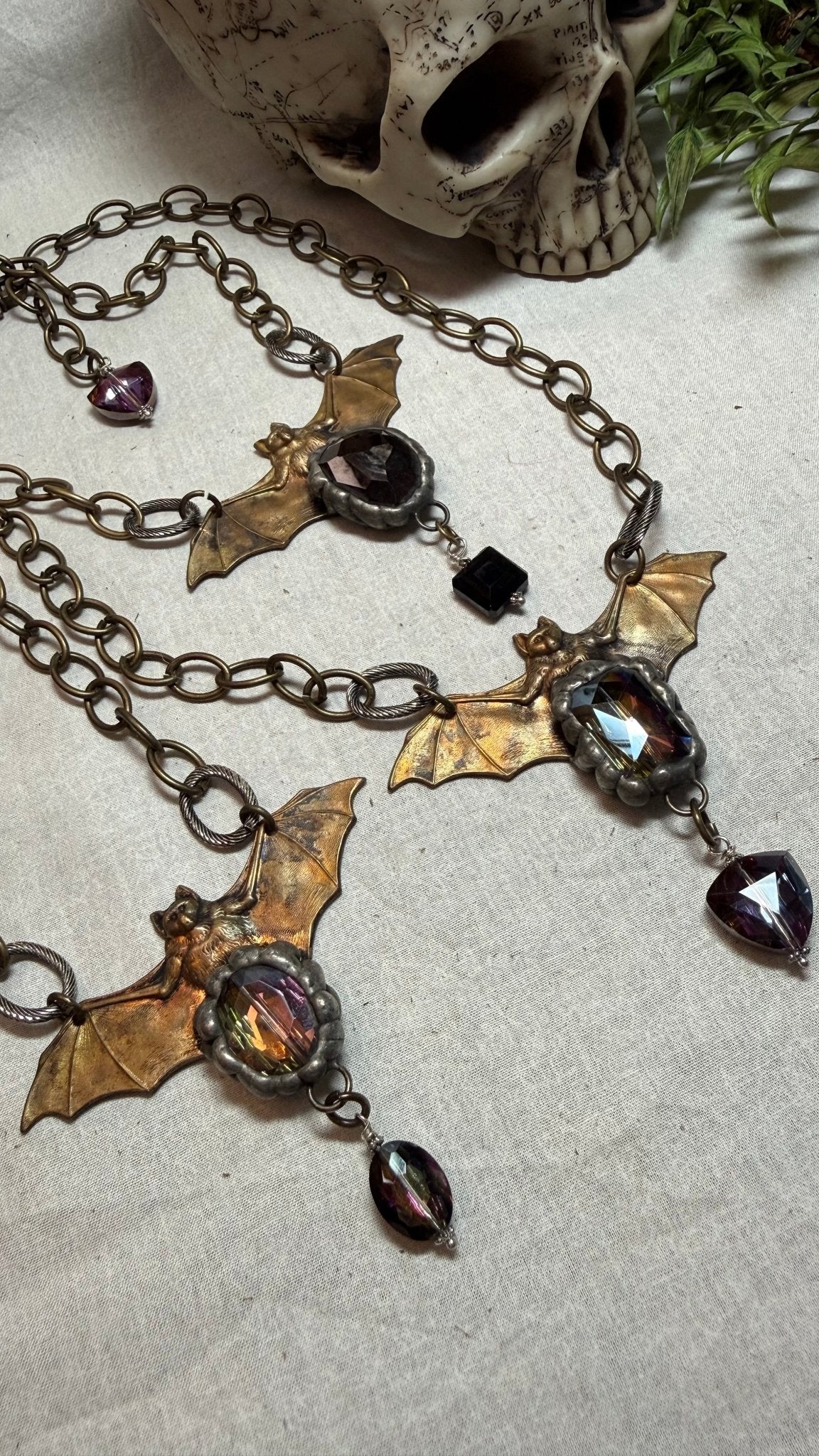 Bling Bat Necklace - Vintage Vault Boutique