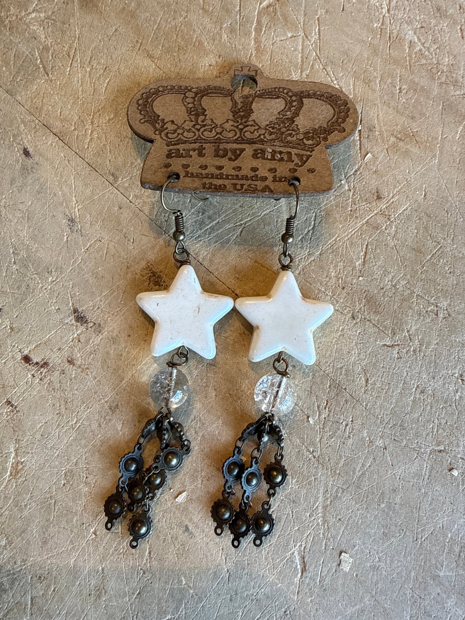 Star Drop with Tassel Earrings - Vintage Vault Boutique