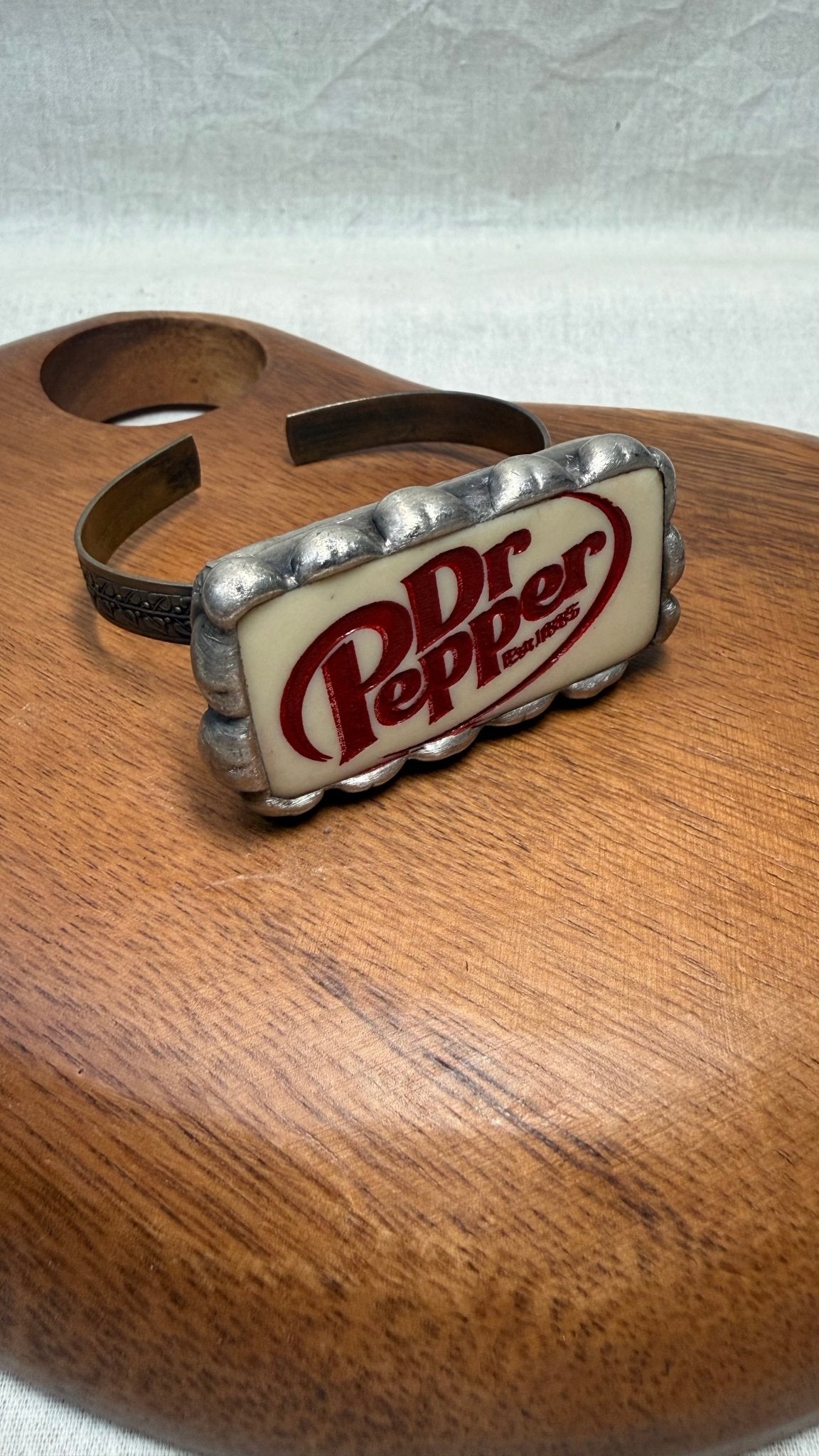 Dr Pepper Domino Cuff Bracelet - Vintage Vault Boutique