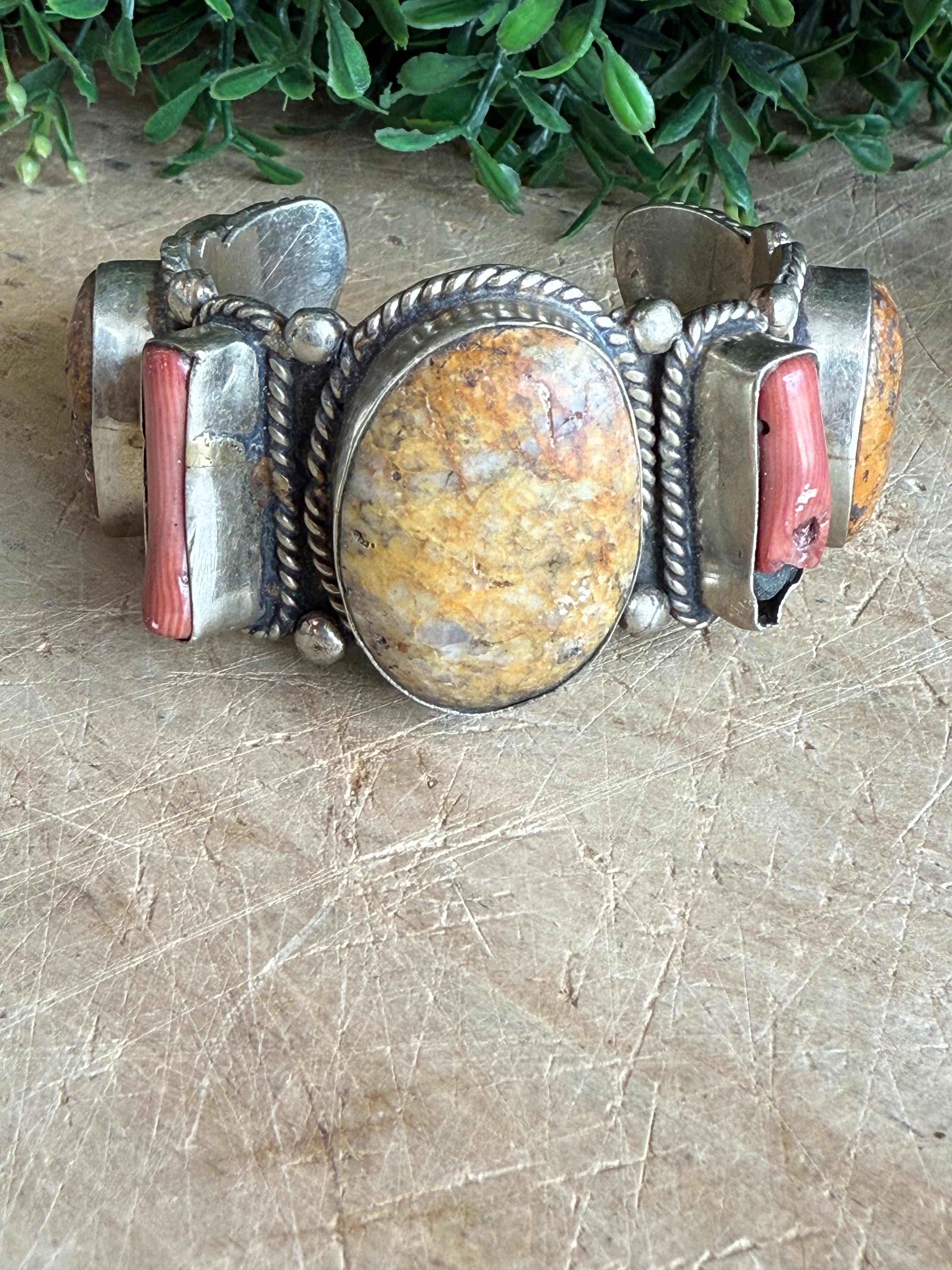 Large Mixed Stone Cuff