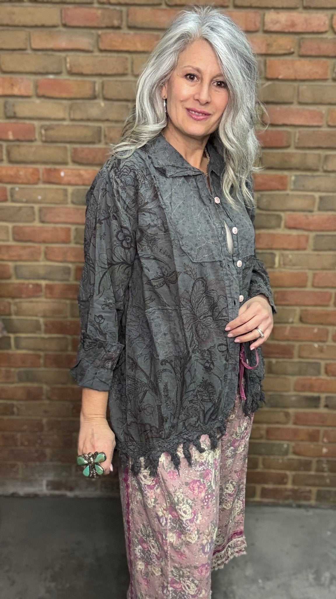 Drifting Petals Top - Vintage Vault Boutique