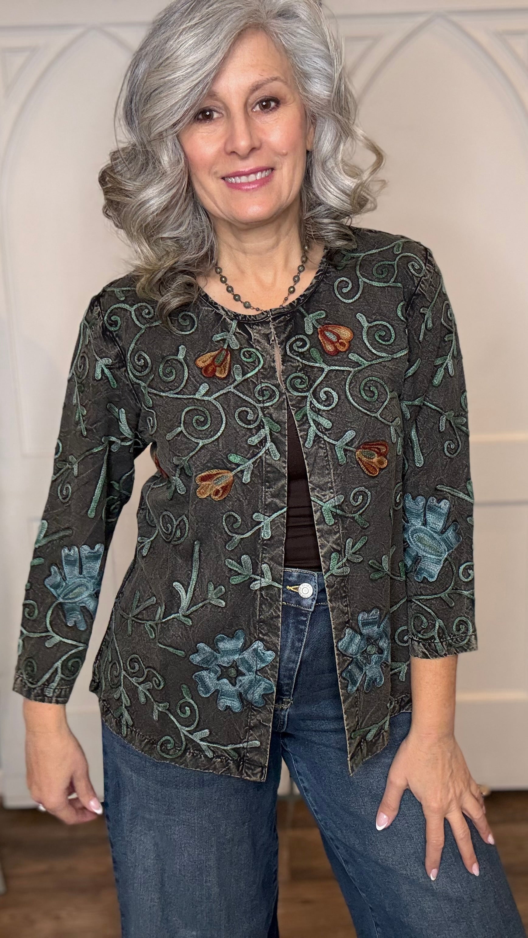 Nancy Embroidery Cardigan