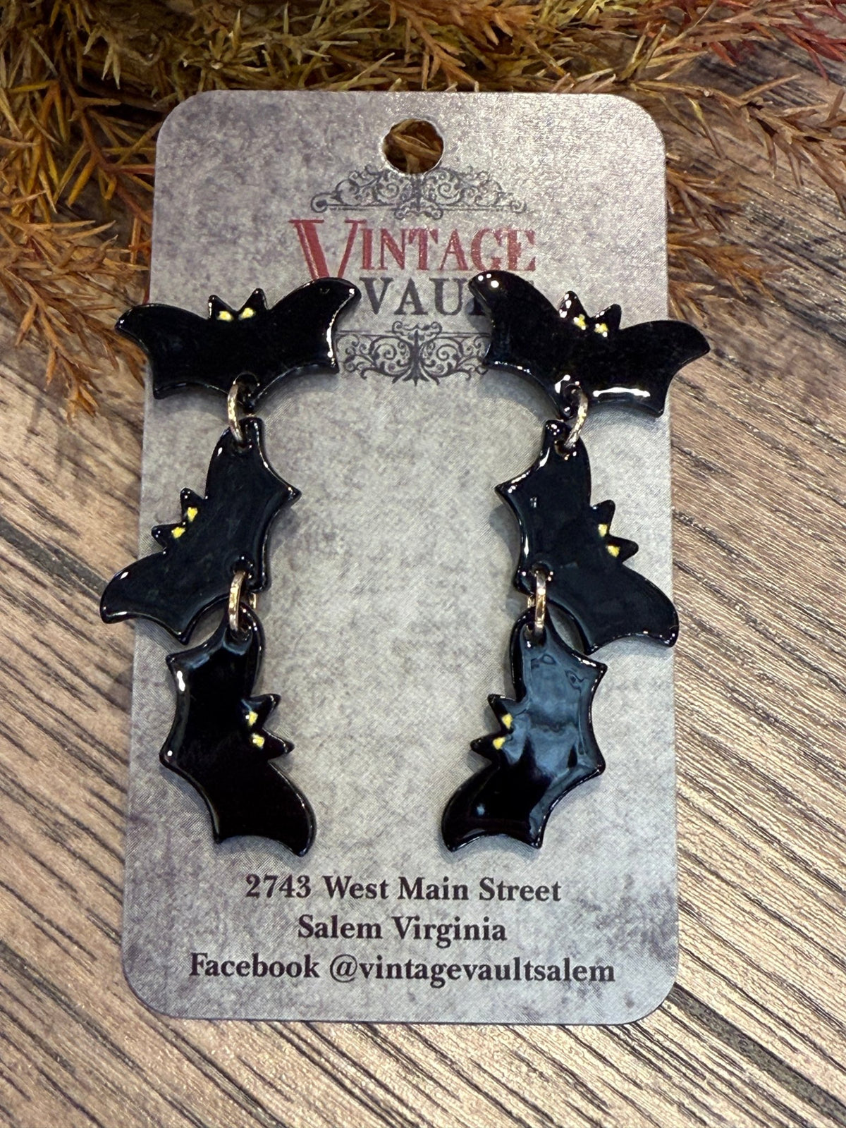 Bat Drop x 3 Earrings - Vintage Vault Boutique