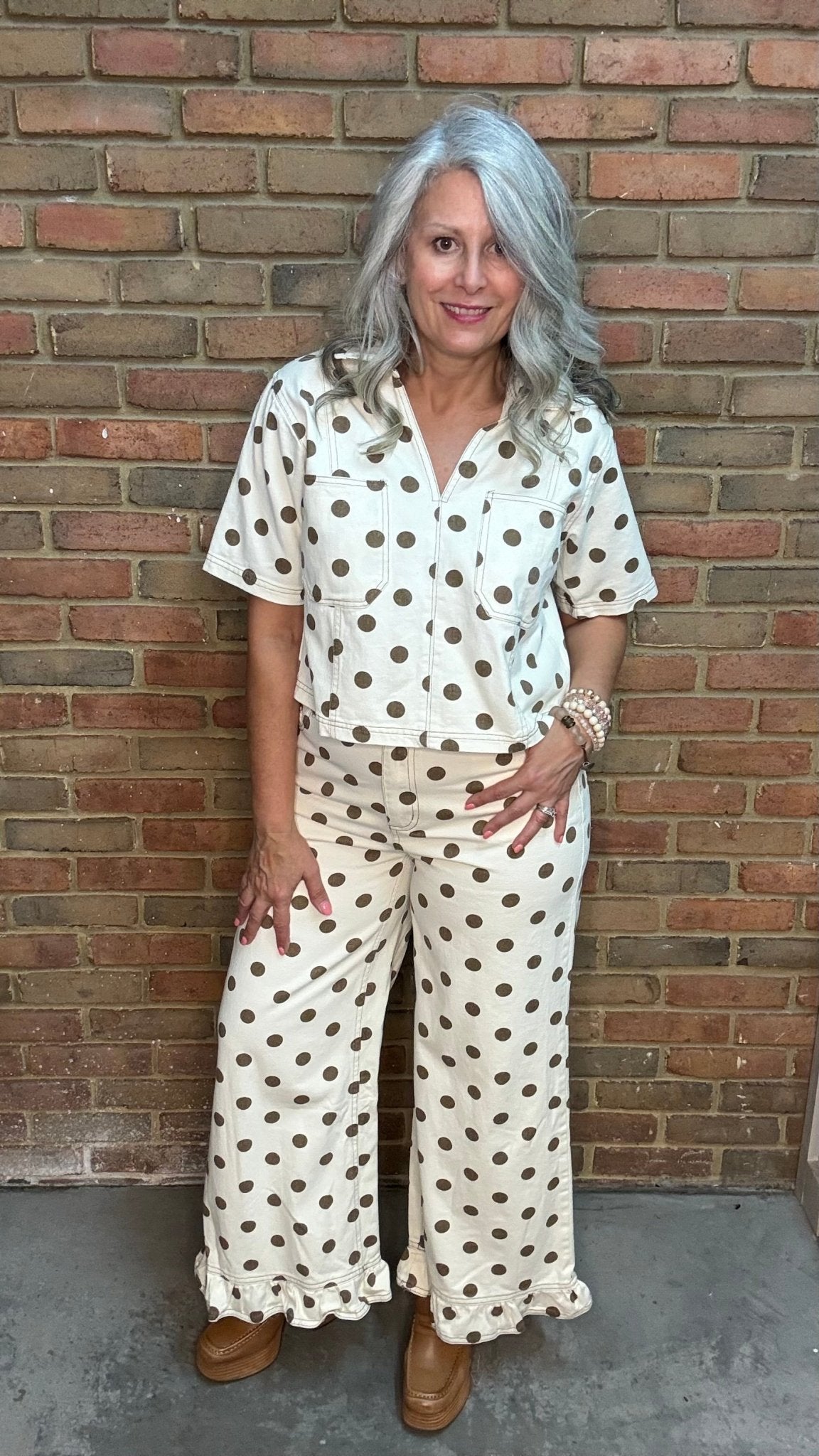 Polka Dot Boxy Top - Vintage Vault Boutique