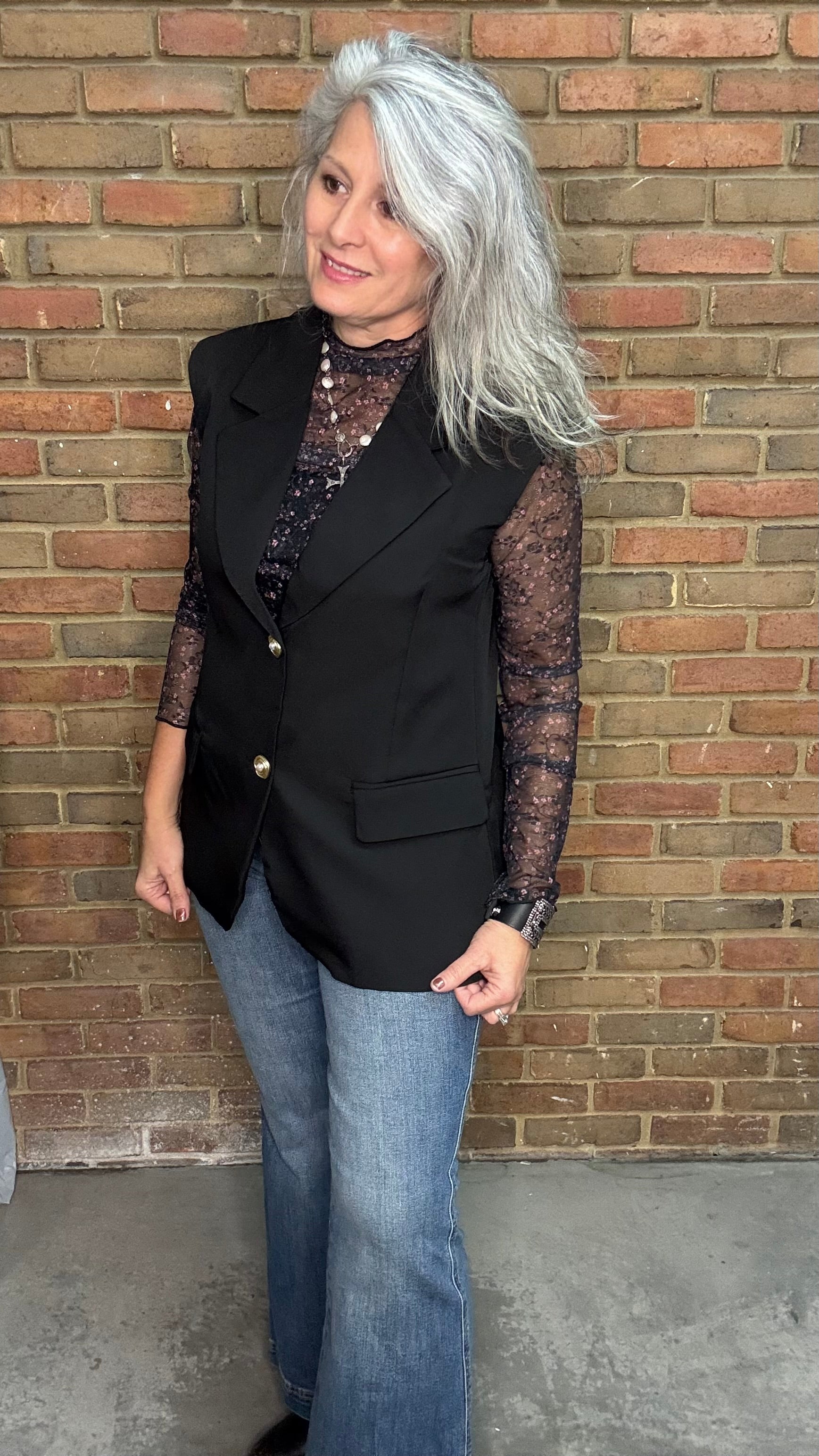 Collared Button Down Vest