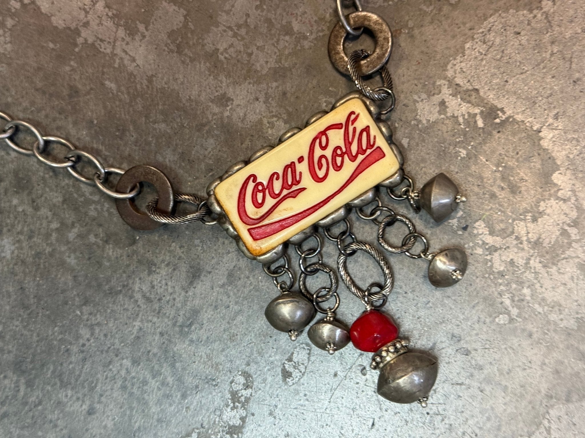 Coca-Cola/Domino with Drops Necklace - Vintage Vault Boutique