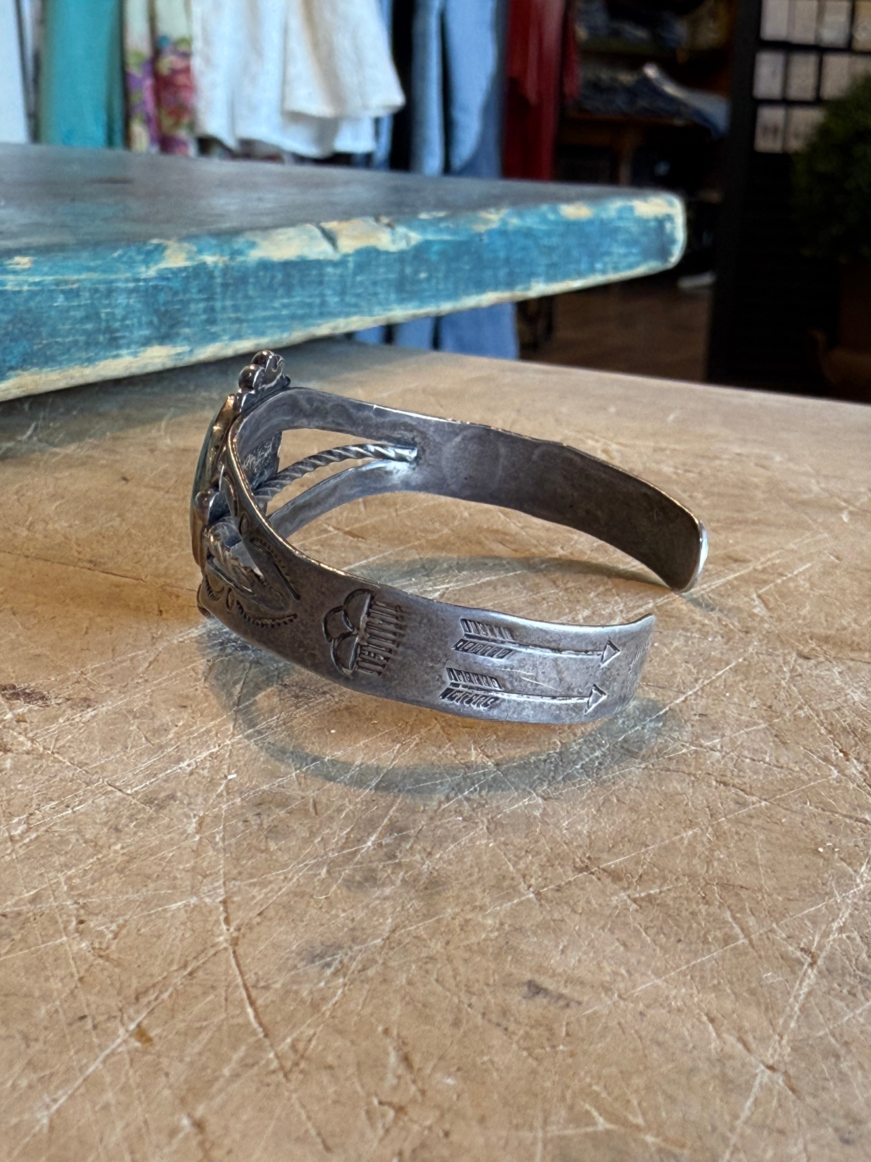 Vintage Oval Turquoise Cuff