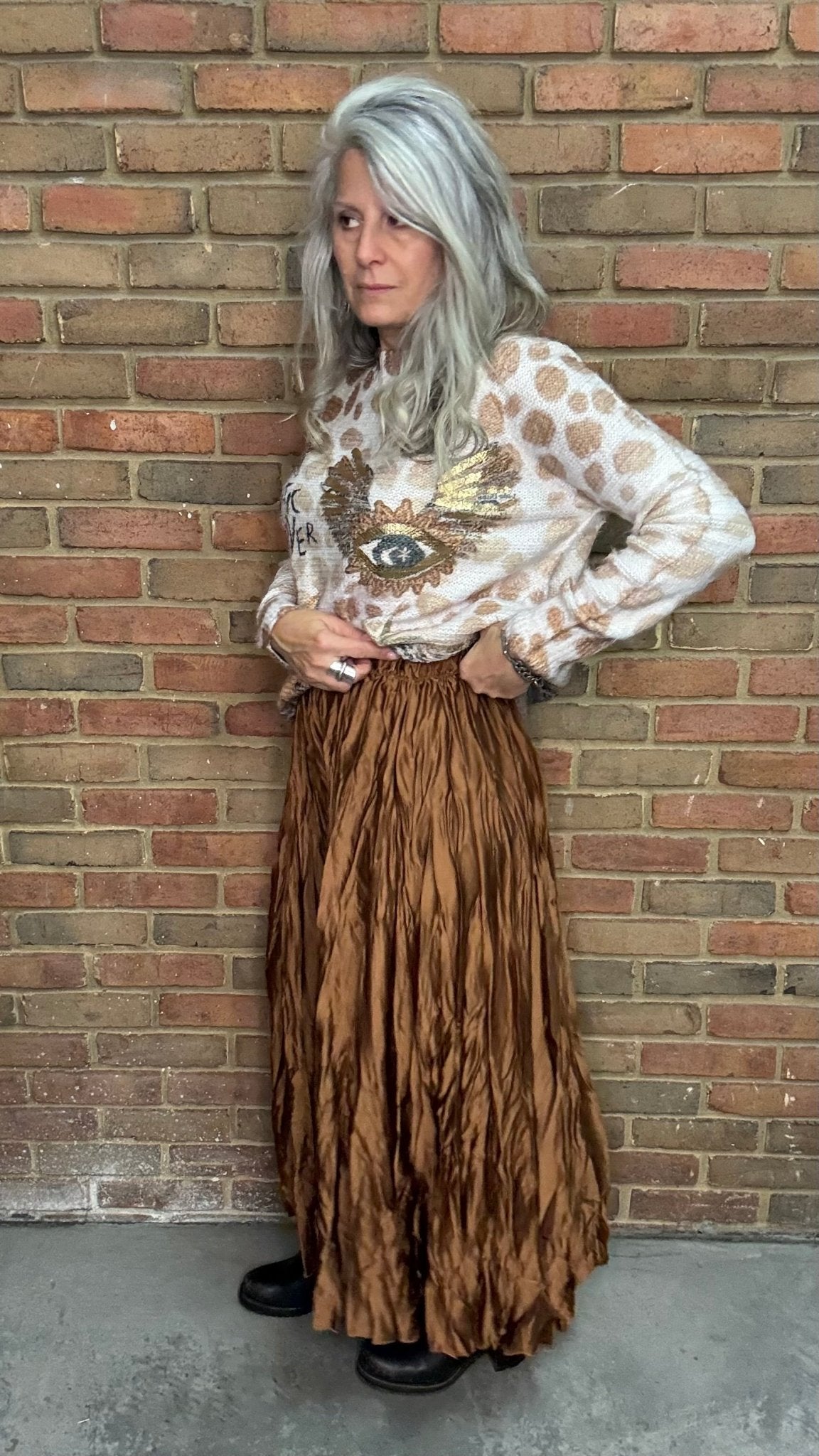 Crushed Skirt - Vintage Vault Boutique