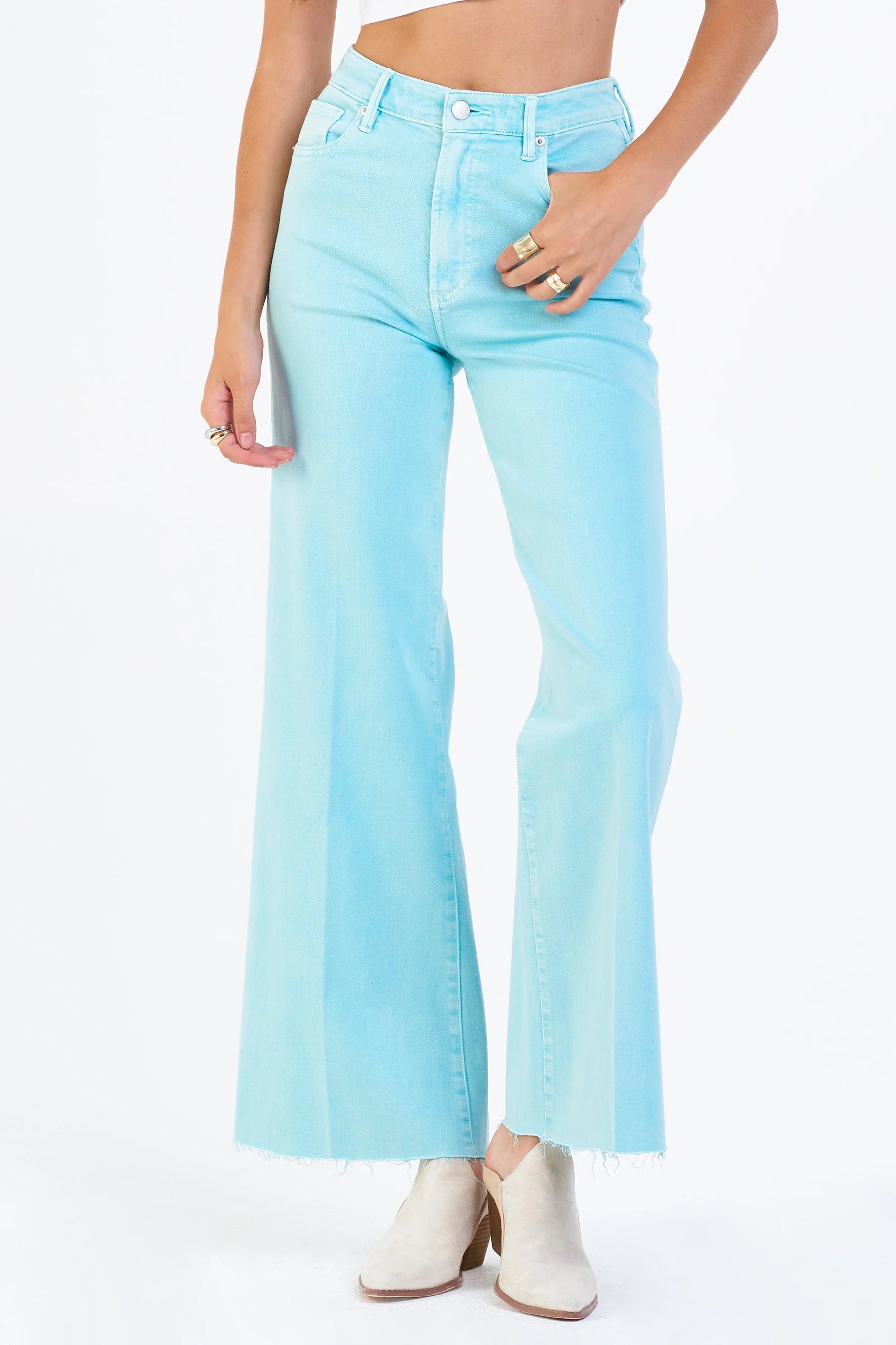 FIONA Super High Rise Wide Leg Jean in Paradise Sz 28 & 33