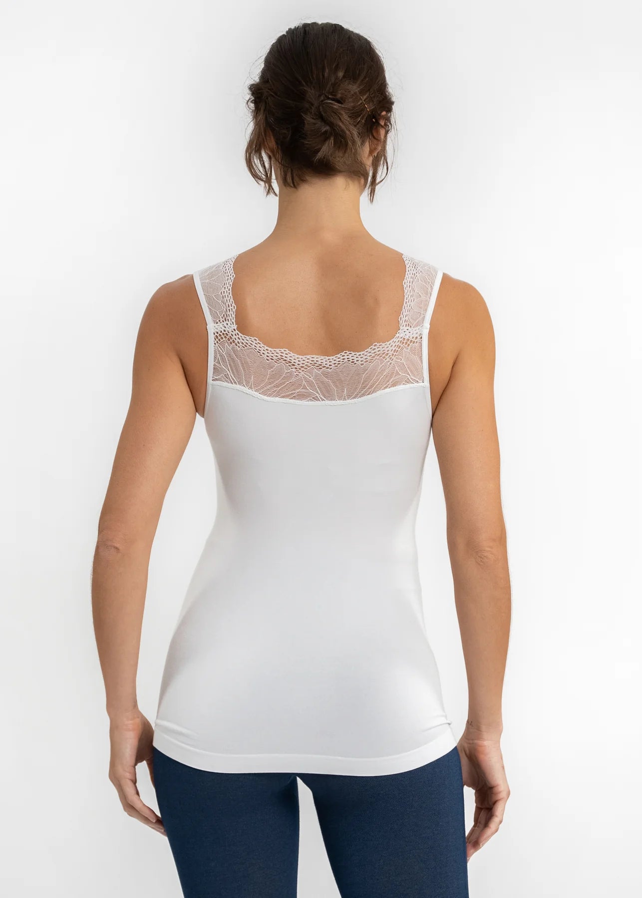 Lace Inset Top Multiple Colors - Vintage Vault Boutique