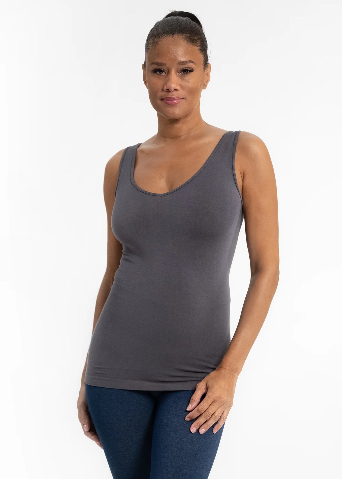 Reversible Solid Tank - Vintage Vault Boutique