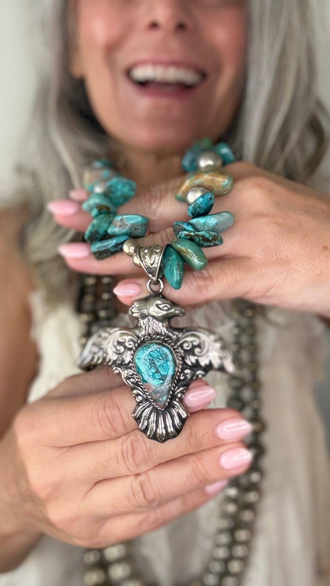 Phoenix Turquoise Necklace - Vintage Vault Boutique