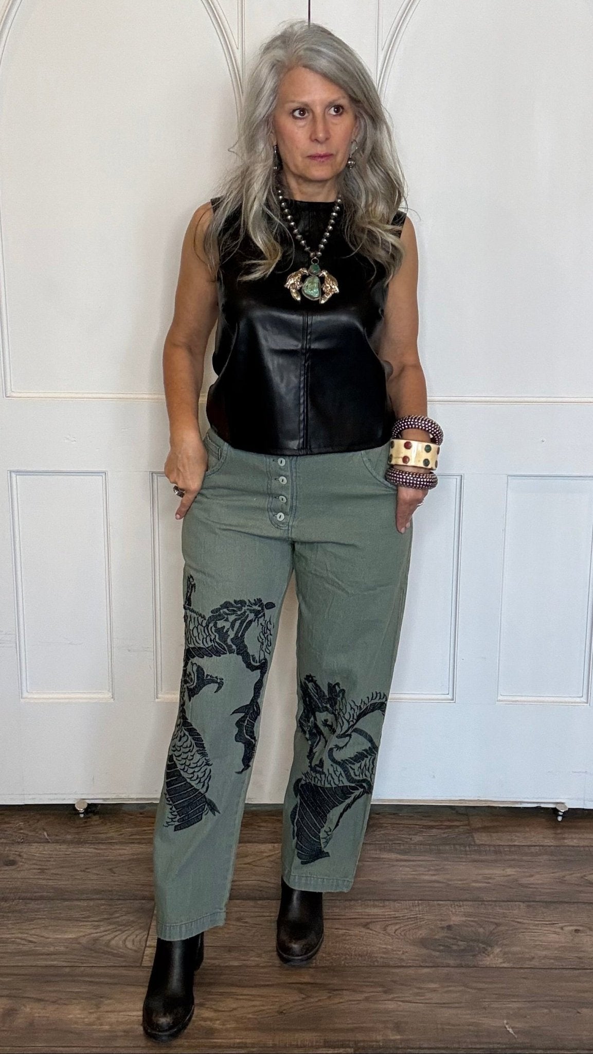 Dragon Pant - Vintage Vault Boutique