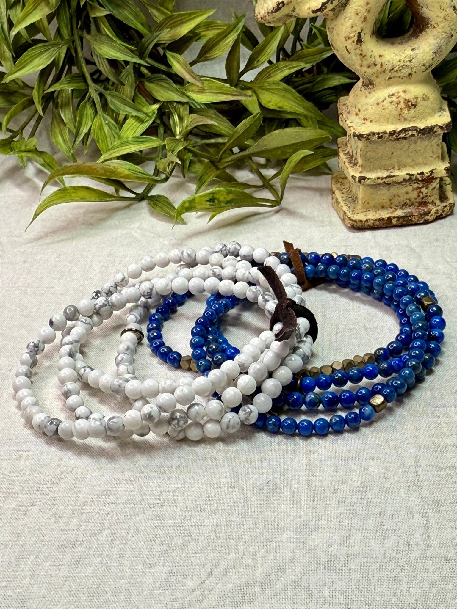 Bracelet Stack - Four Stretch Bracelets - Vintage Vault Boutique
