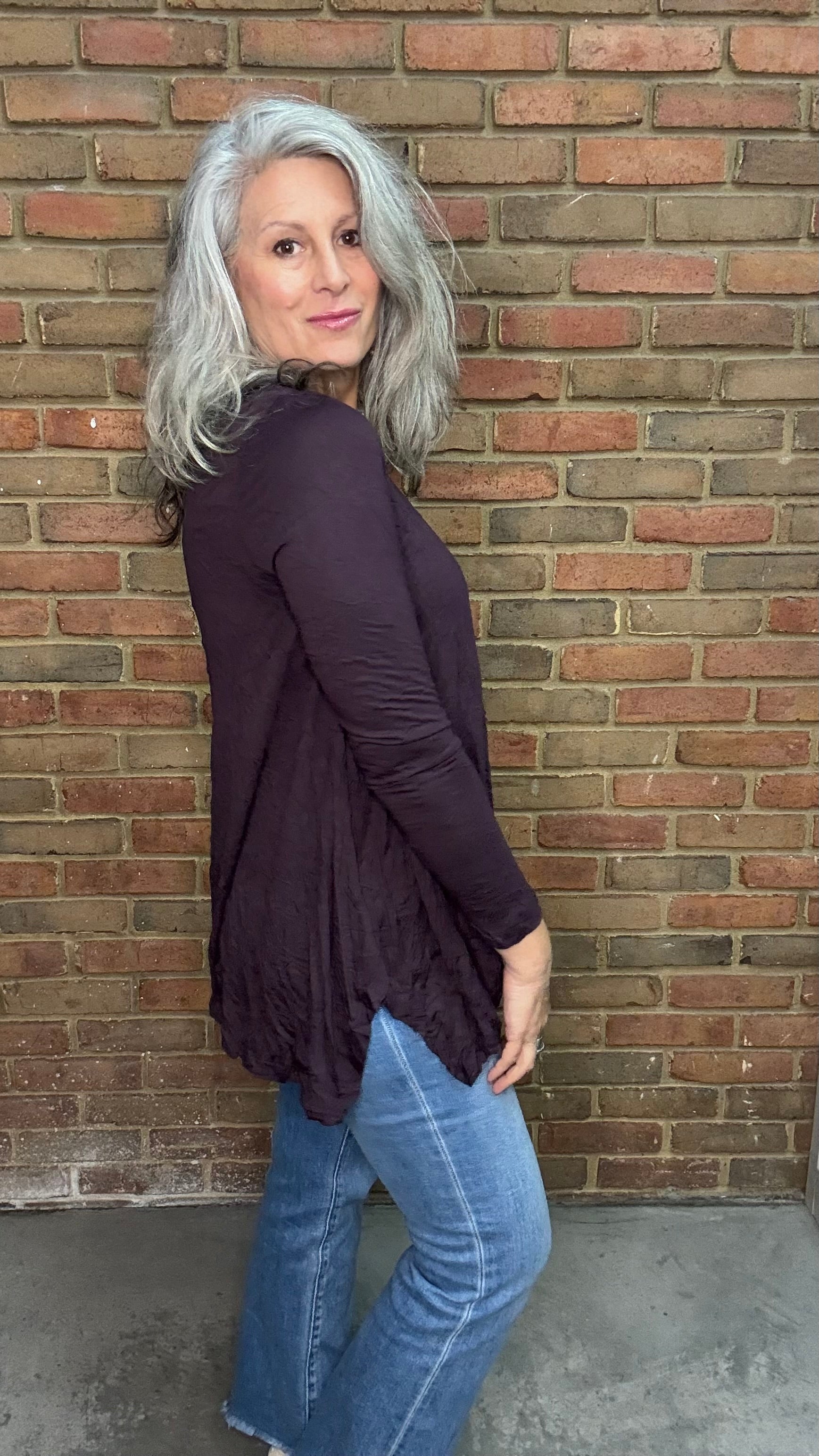 Mackenzie Crinkle Top Maple