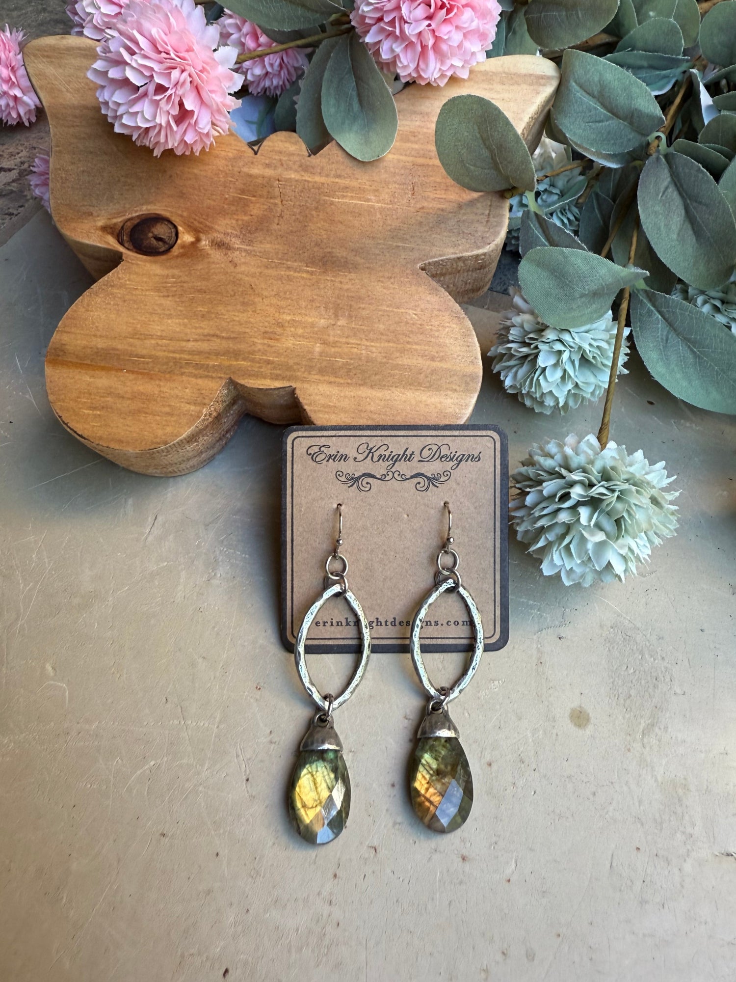 EKD Labradorite Teardrop Earrings