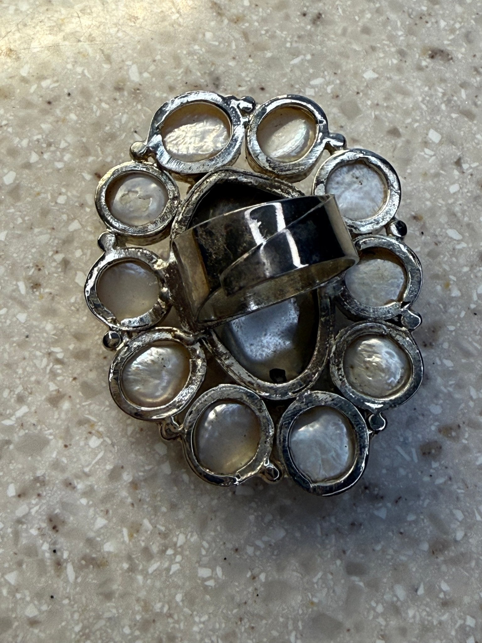 Large Pearl Cluster Ring - Vintage Vault Boutique