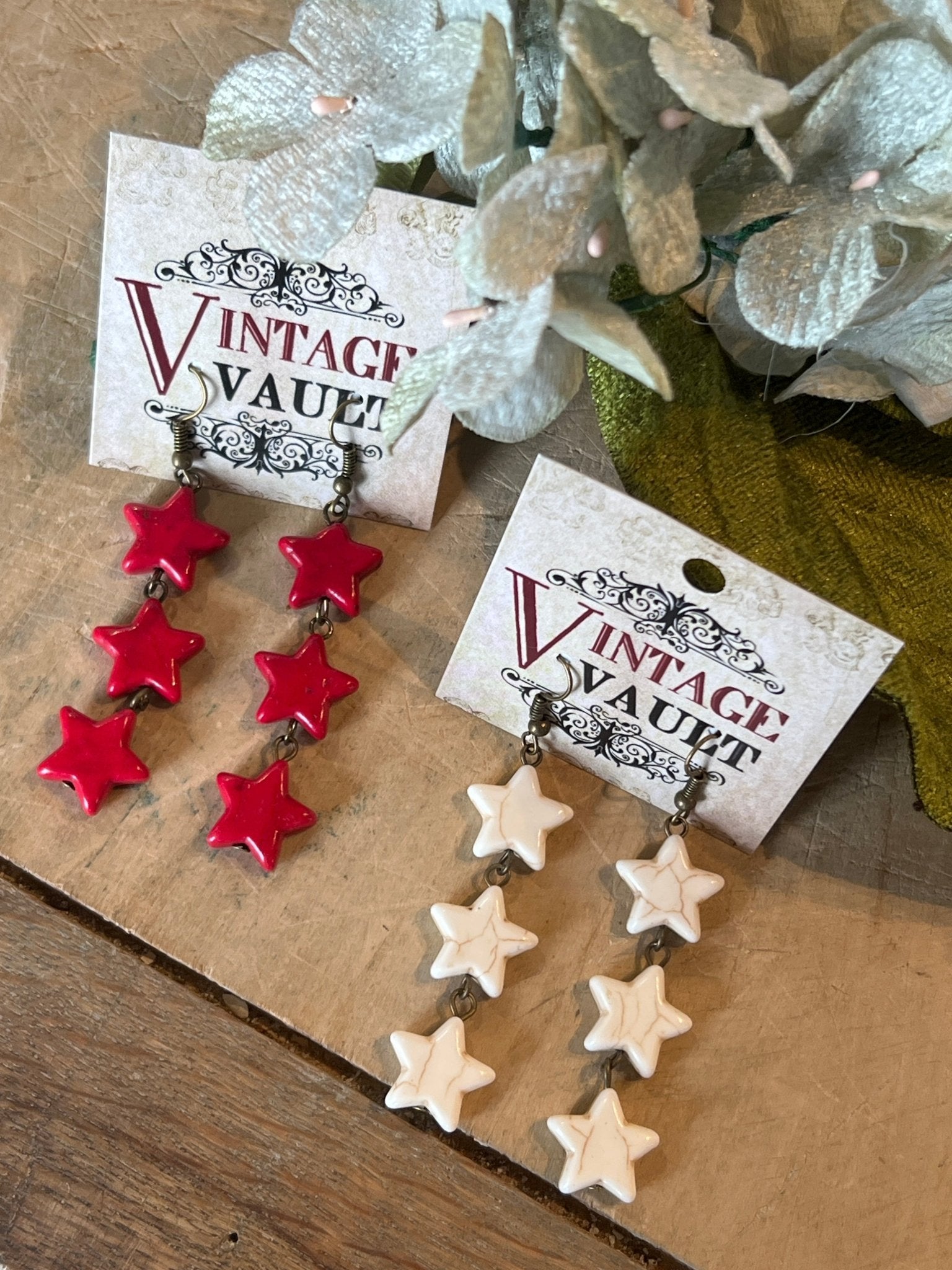 Star Drop Earrings - Vintage Vault Boutique
