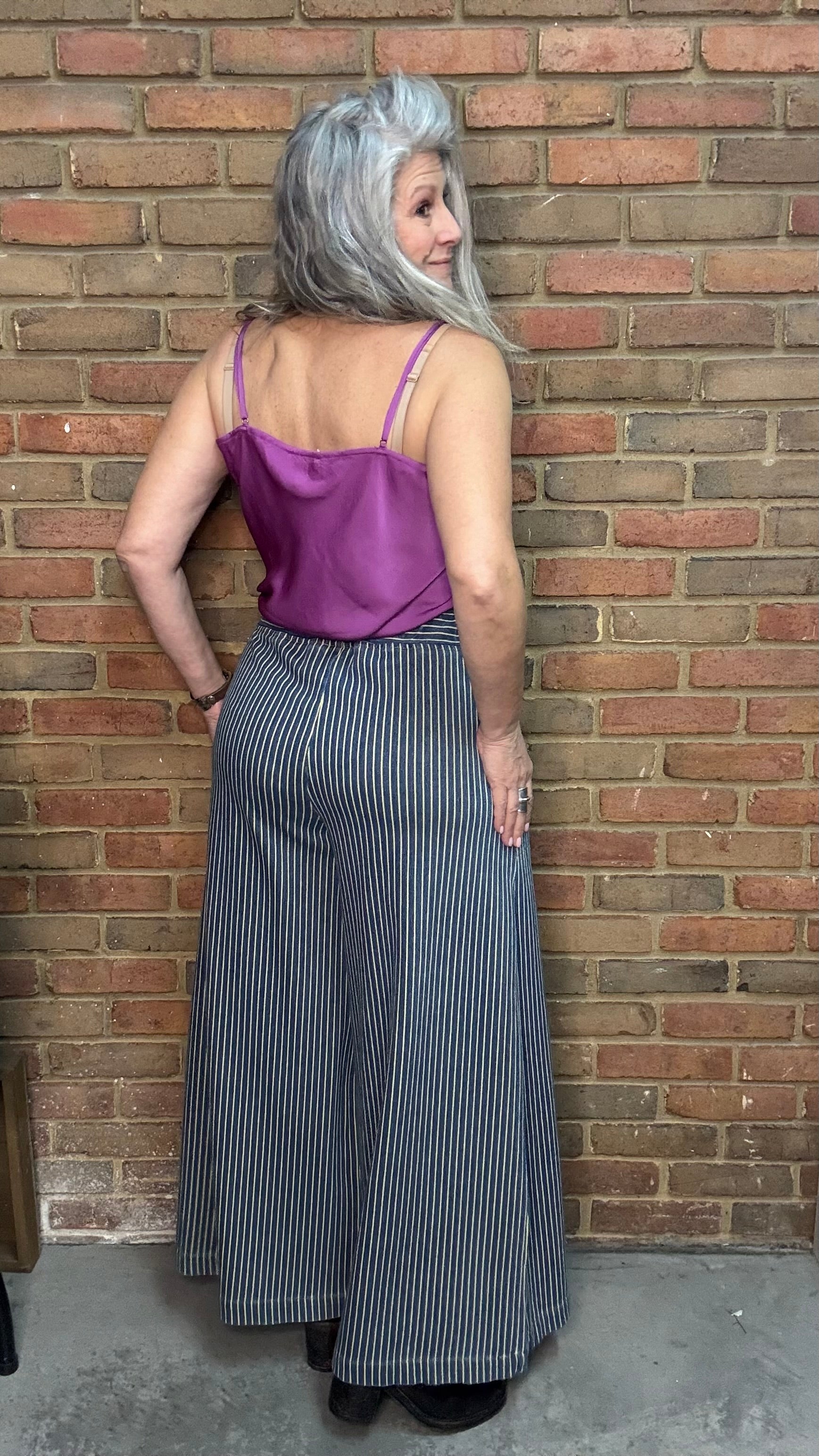 Alaia Stripe Denim Pants