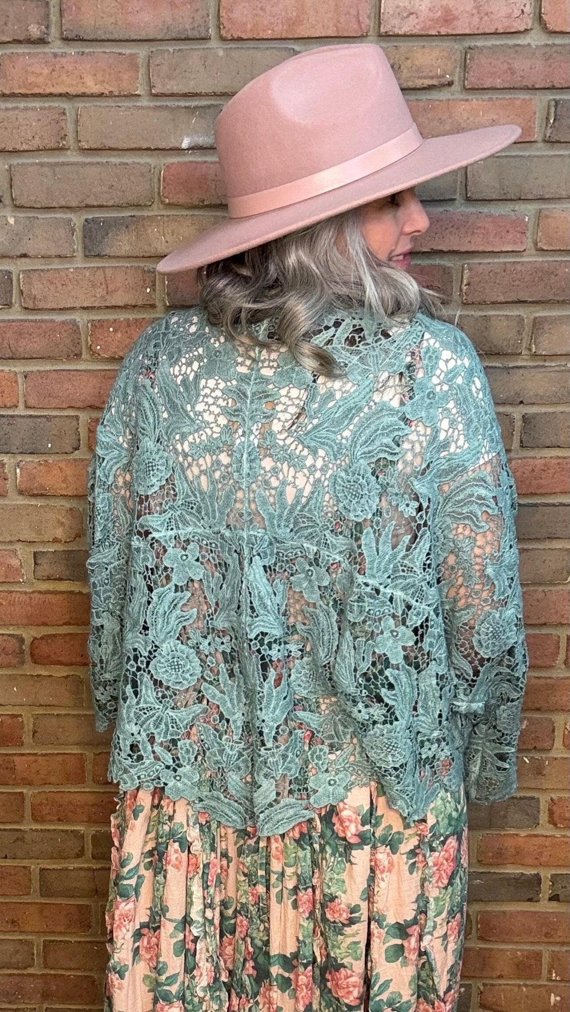 Crochet Butterfly Throw Over Cardigan - Vintage Vault Boutique