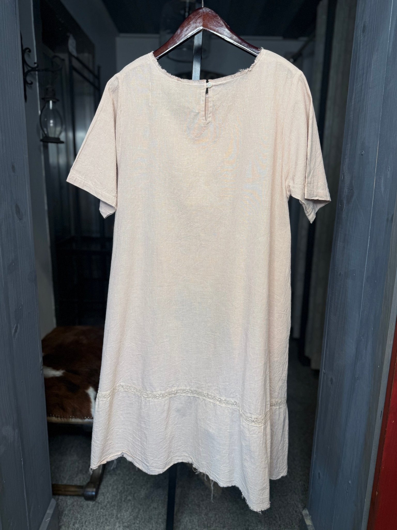 Paquerette Hi Lo Tunic Pink Stripe - Vintage Vault Boutique