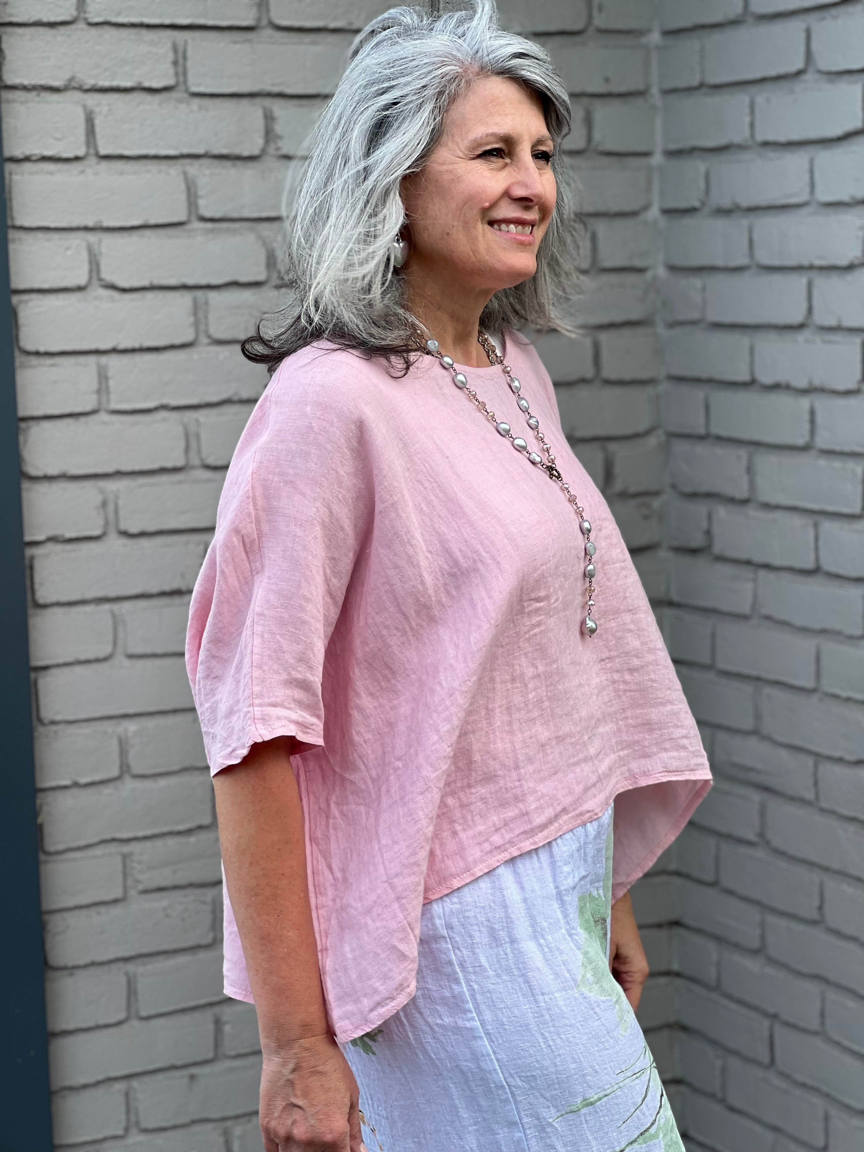 Linen Topper Pink S/M