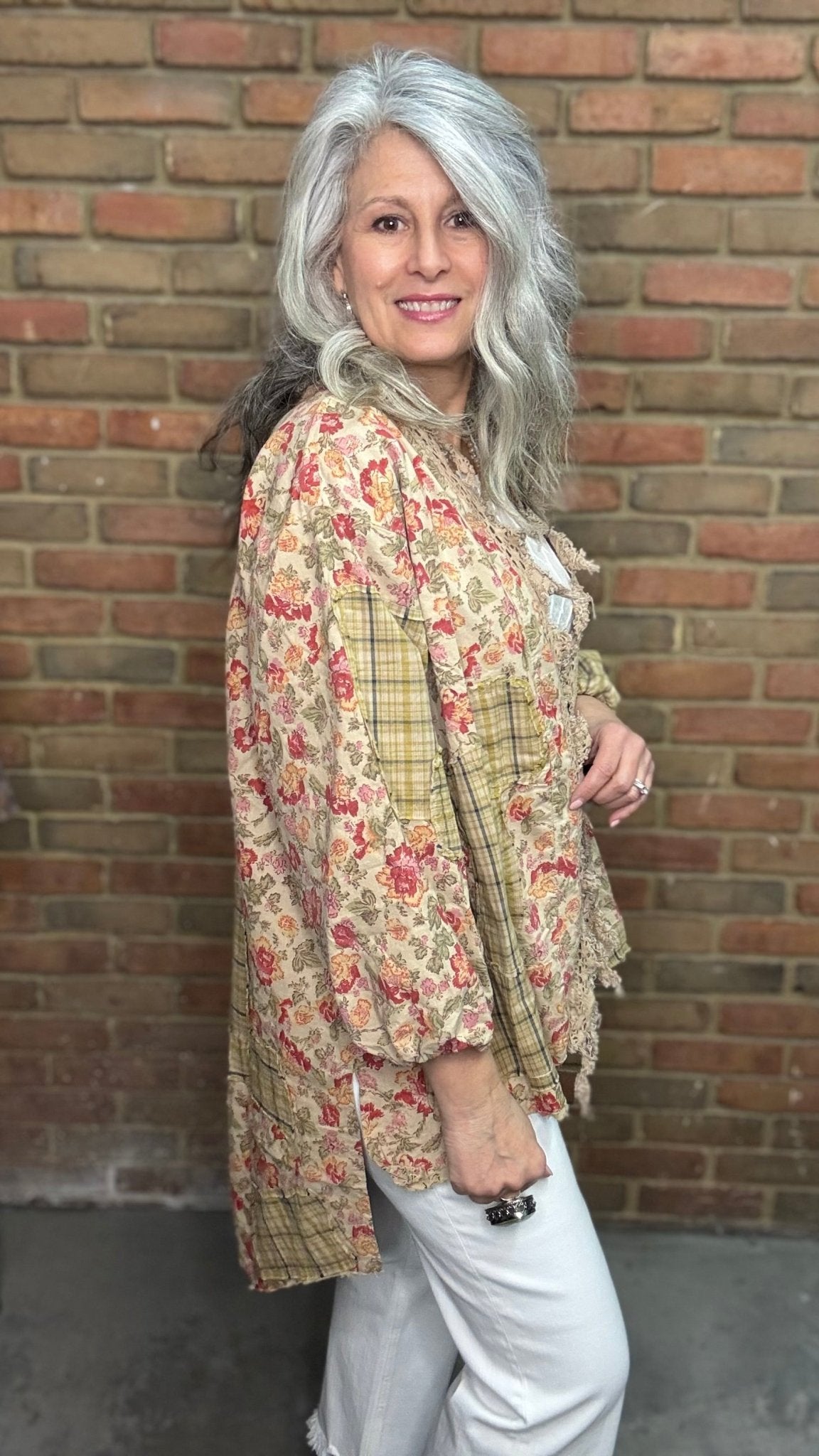 Wildflower Fountain Jacket - Vintage Vault Boutique