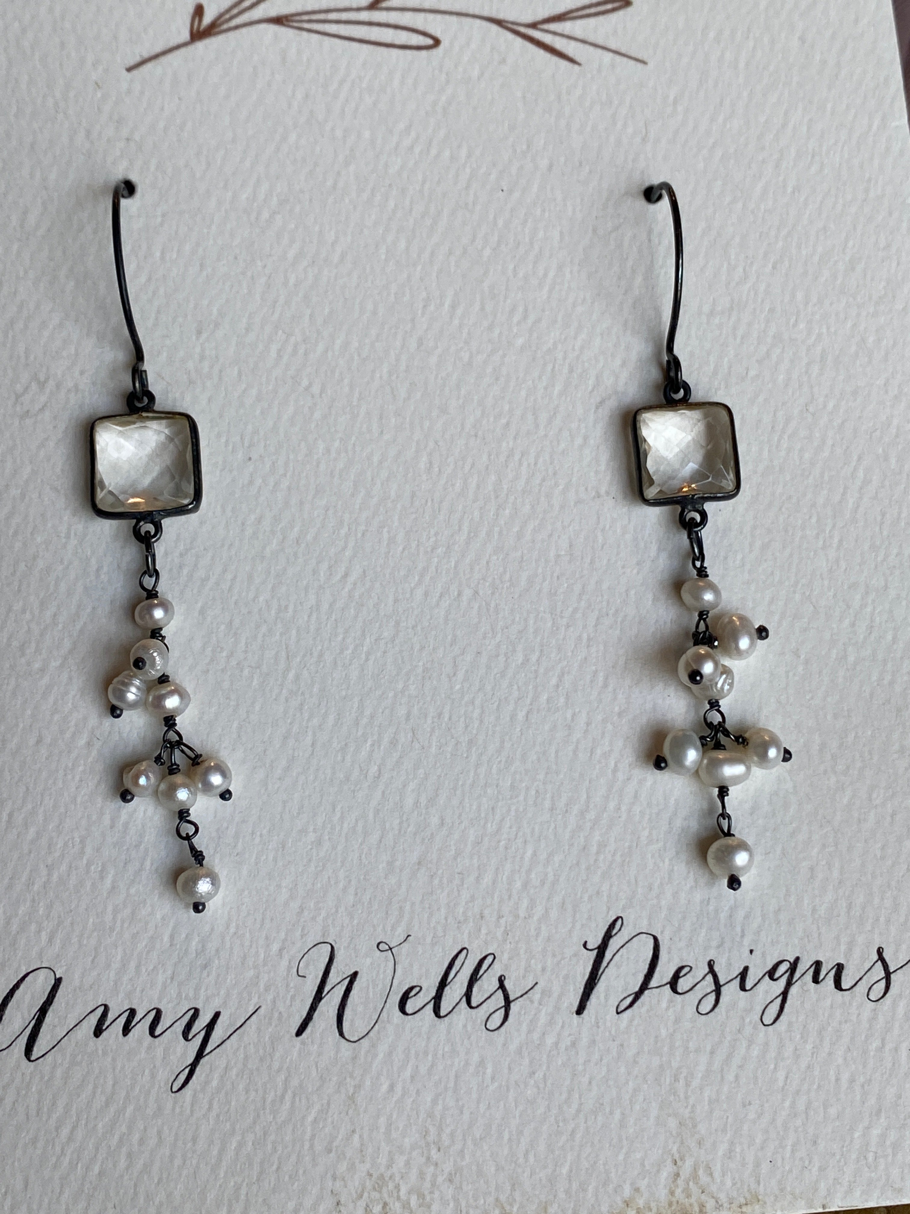 Crystal Bezel Dangle ER