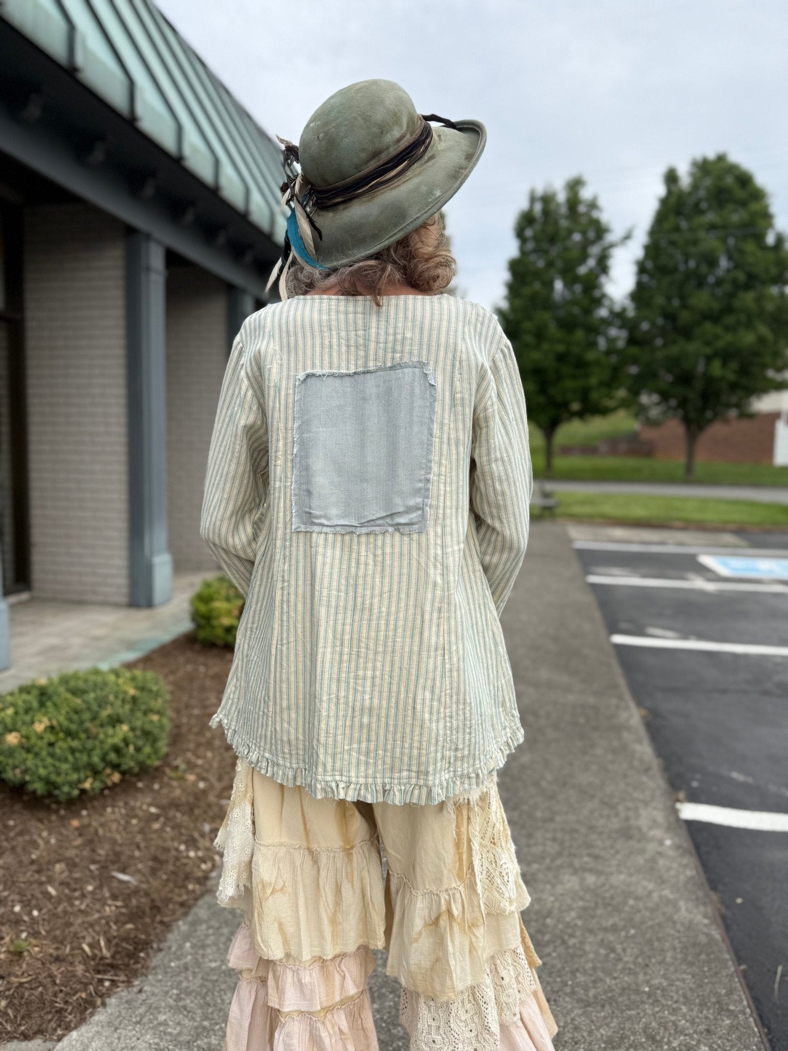 Flore Jacket Blue Stripe - Vintage Vault Boutique