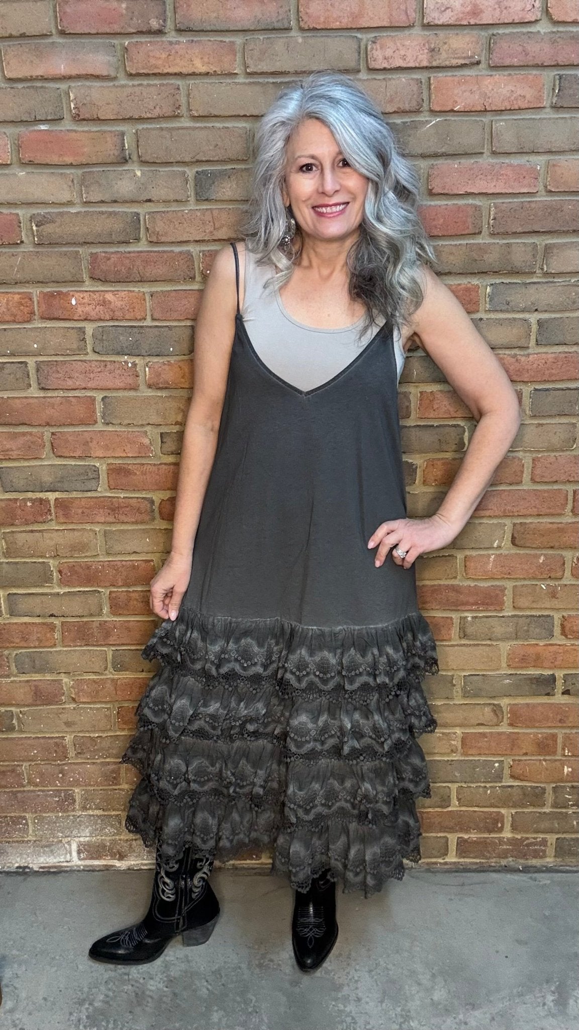 Vintage Slip Dress Black - Vintage Vault Boutique
