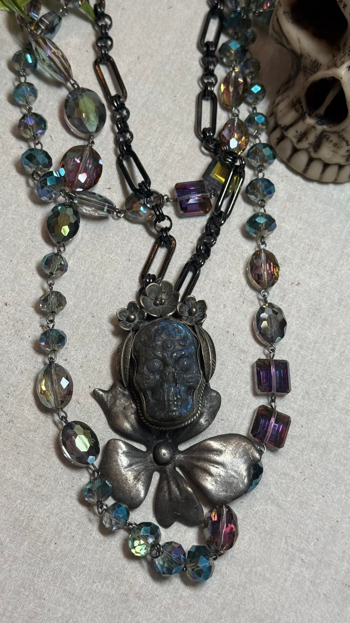 Skull in the Bling Neclace - Vintage Vault Boutique