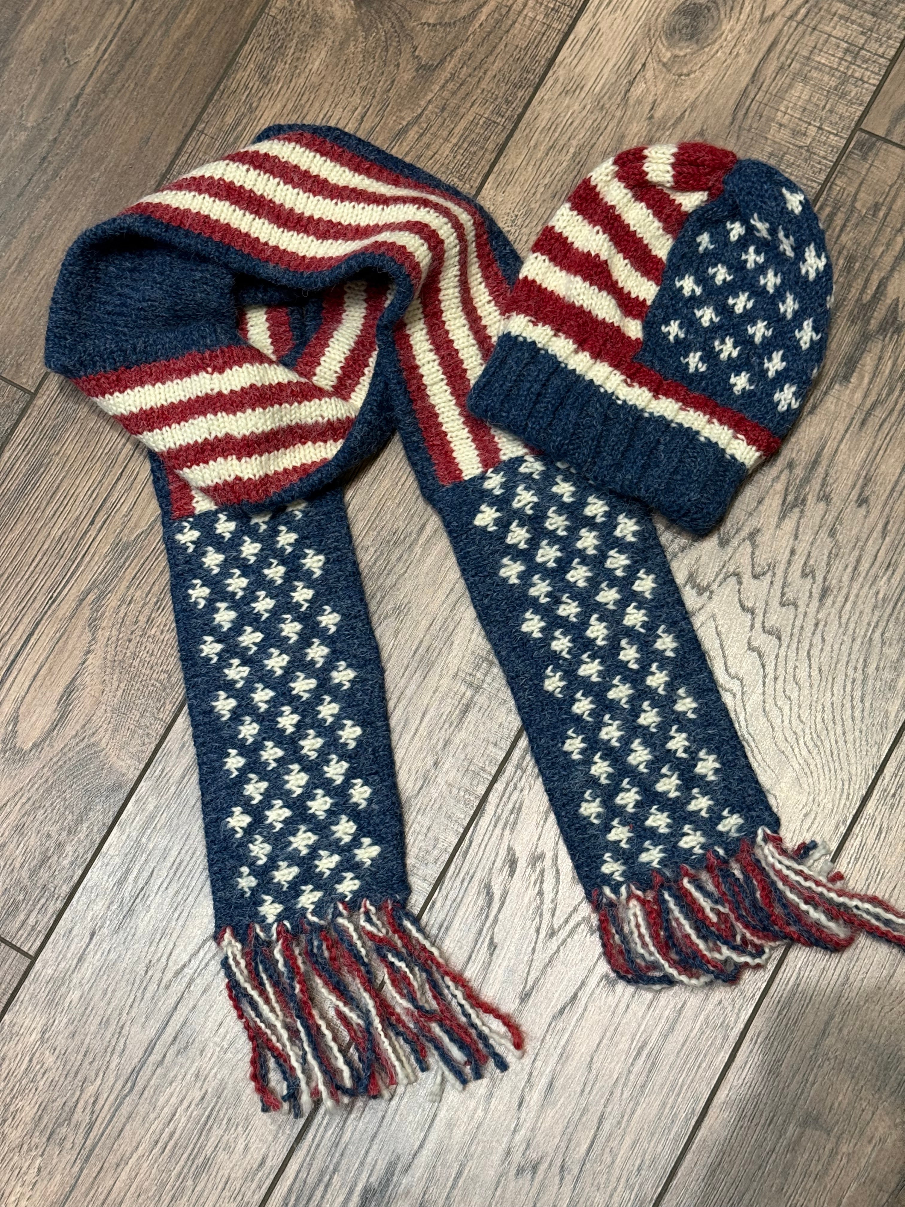 Flag Hat with Ribbed Headband