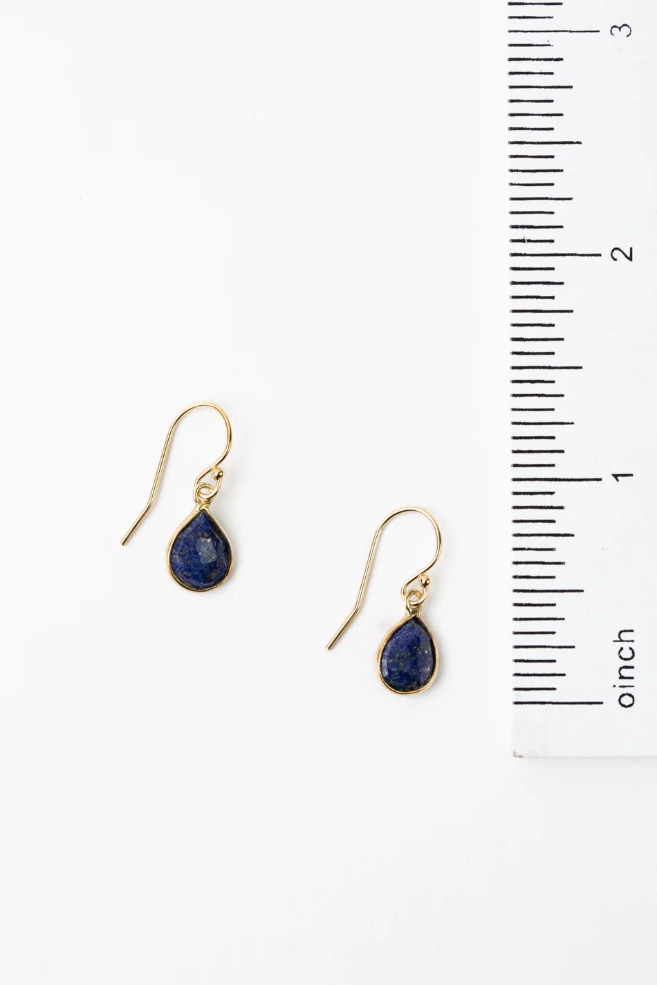 Favorites Lapis Simple Earrings E018G - Vintage Vault Boutique
