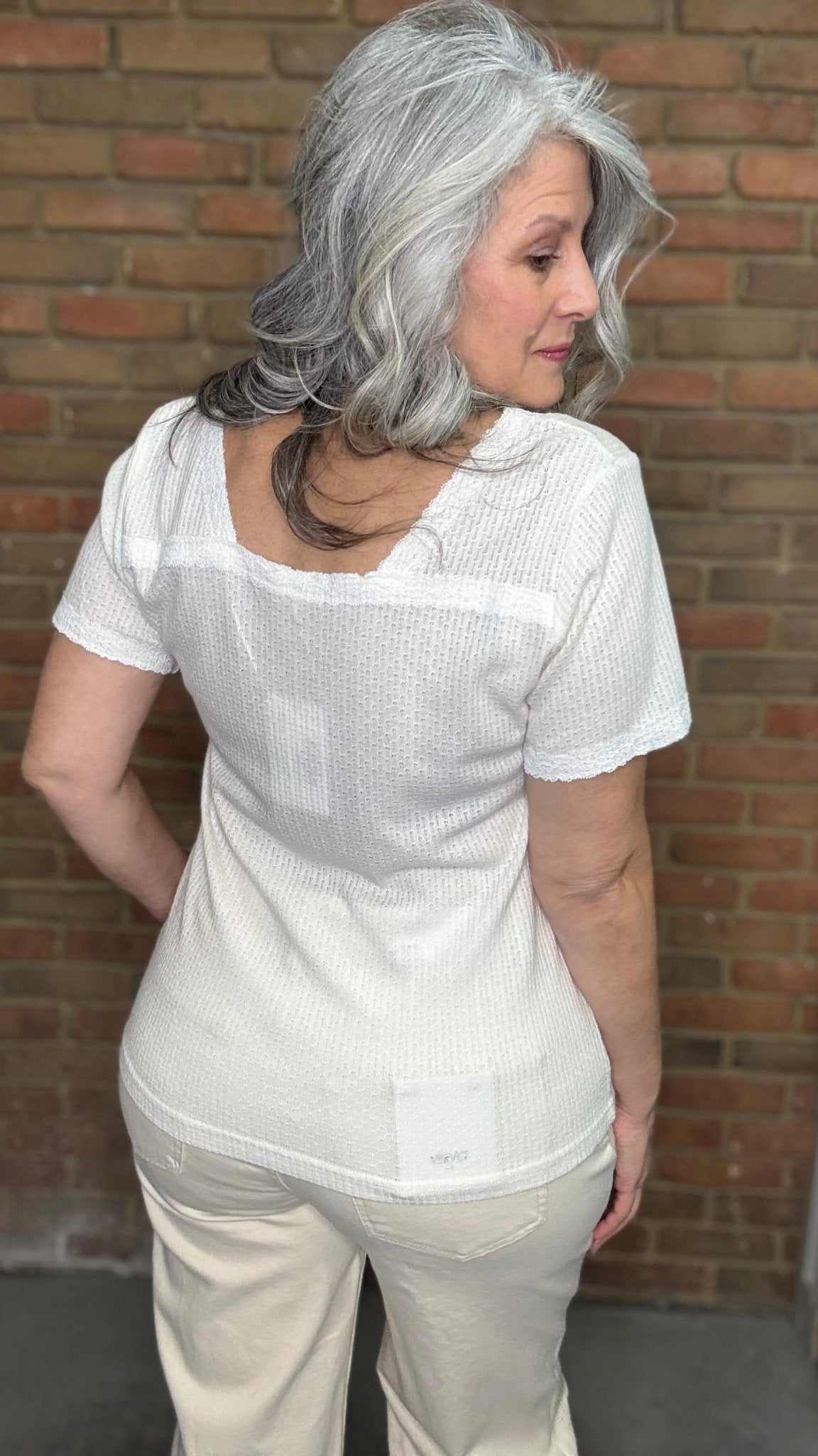 V - Neck Basic Top - Vintage Vault Boutique
