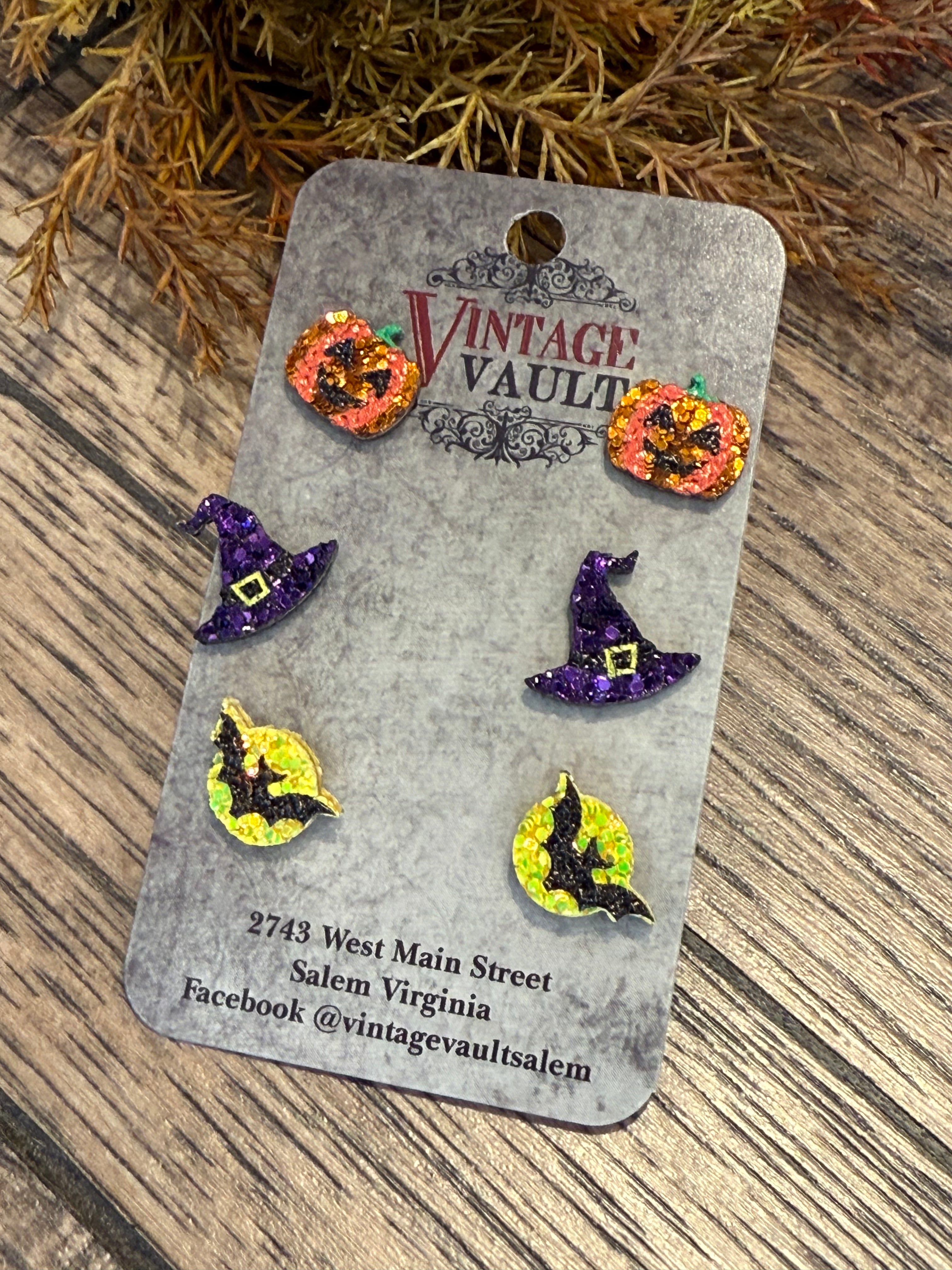 Bat/Witch Hat/Pumpkin Earrings