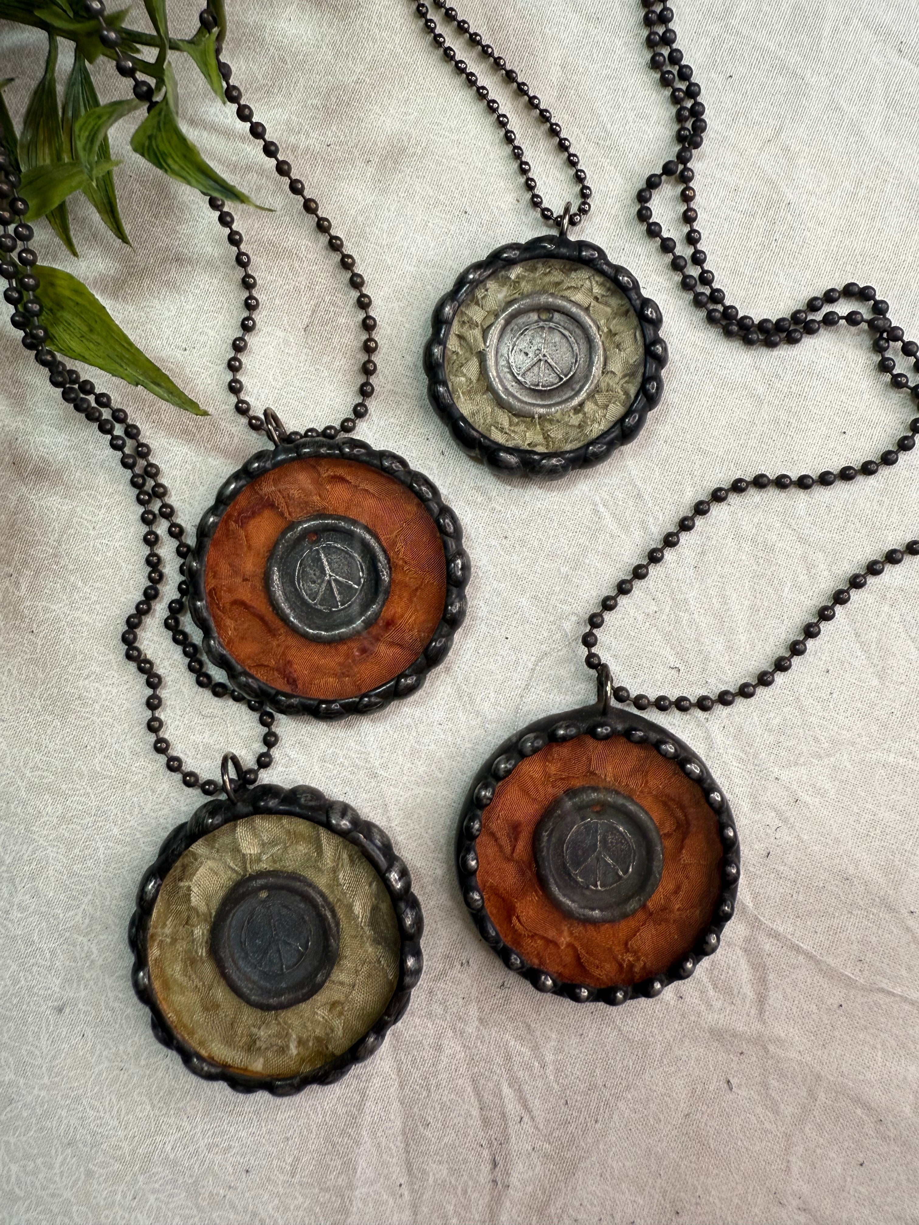 Vintage Bubble Peace Necklace