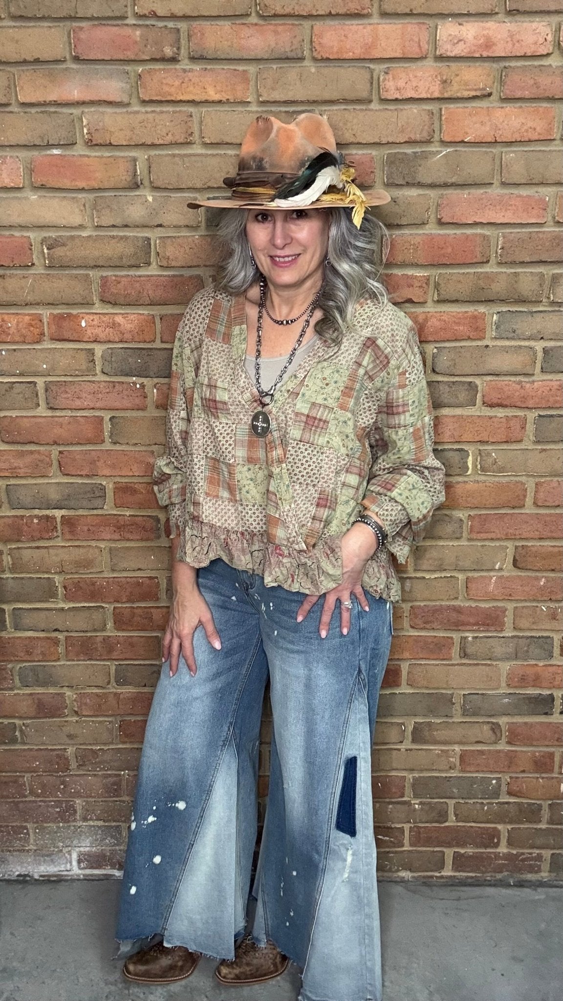 Apricot Fields Wrap Top - Vintage Vault Boutique