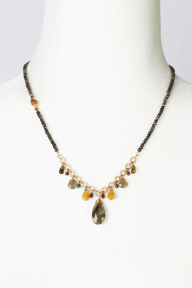 Fireside Statement Necklace N023 - Vintage Vault Boutique