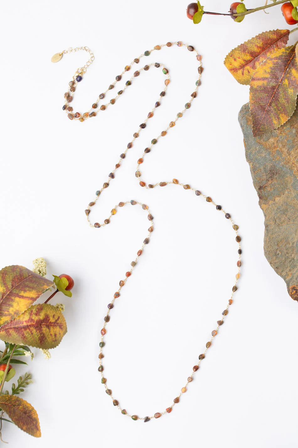 Fireside Long Simple Layering Necklace N028