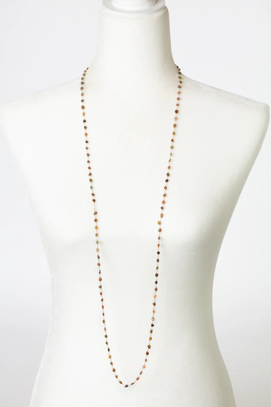Fireside Long Simple Layering Necklace N028 - Vintage Vault Boutique