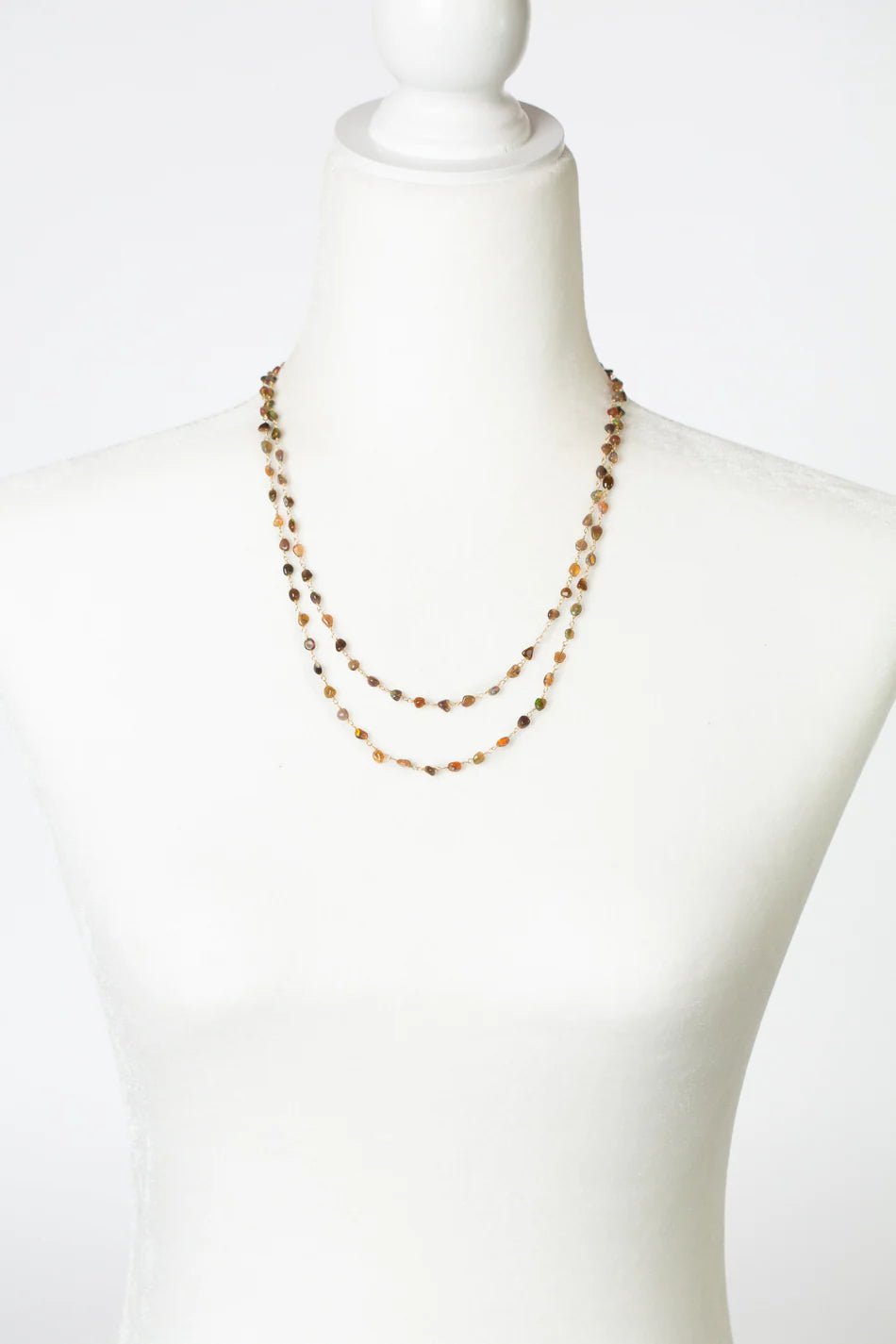 Fireside Long Simple Layering Necklace N028 - Vintage Vault Boutique