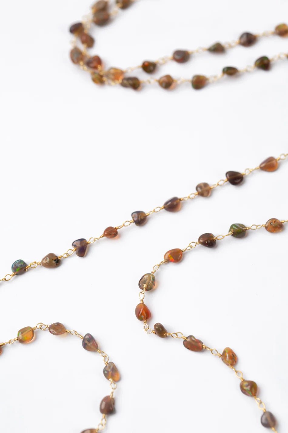 Fireside Long Simple Layering Necklace N028 - Vintage Vault Boutique