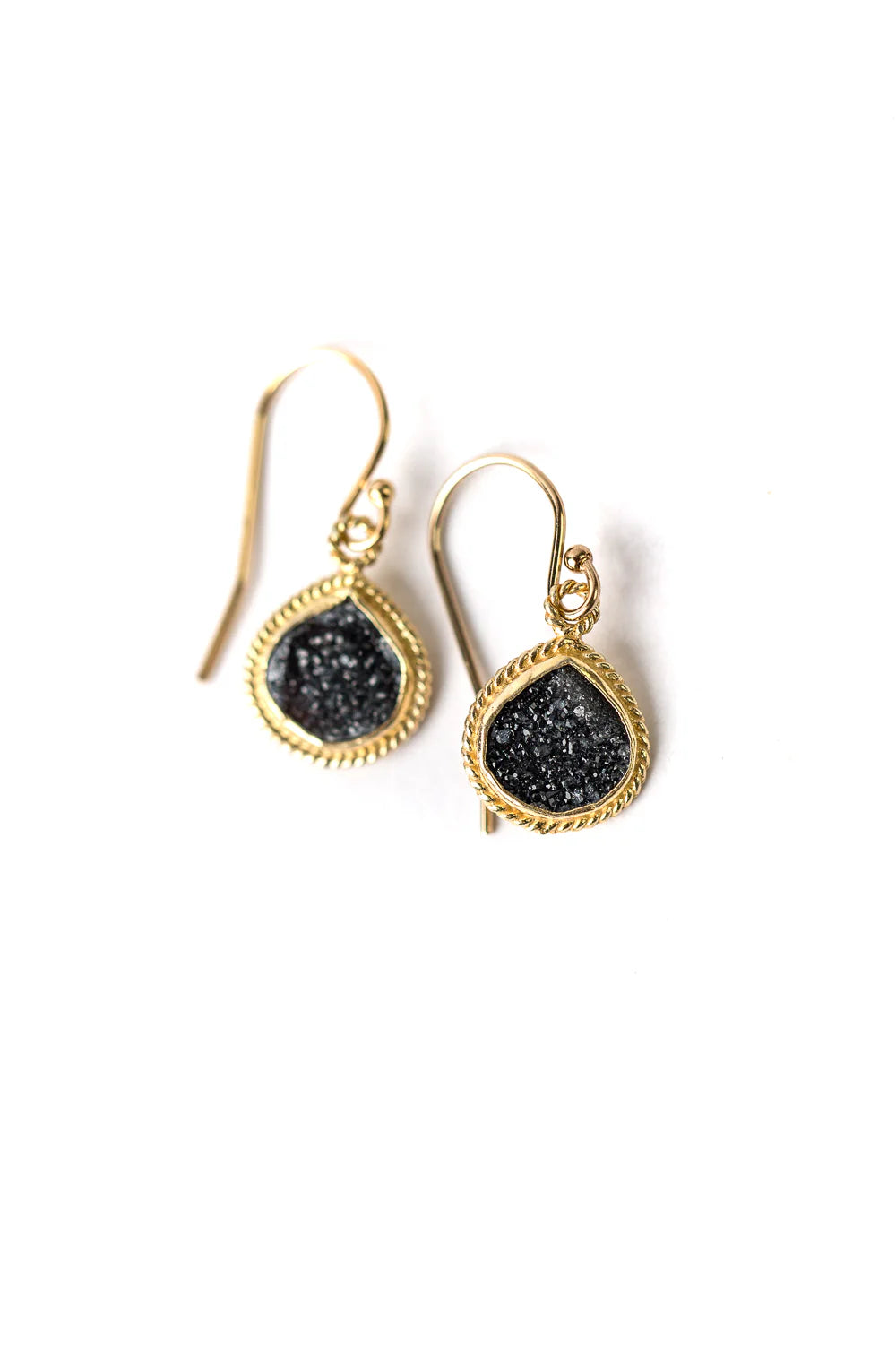 Favorites Black Druzy Bezel E002