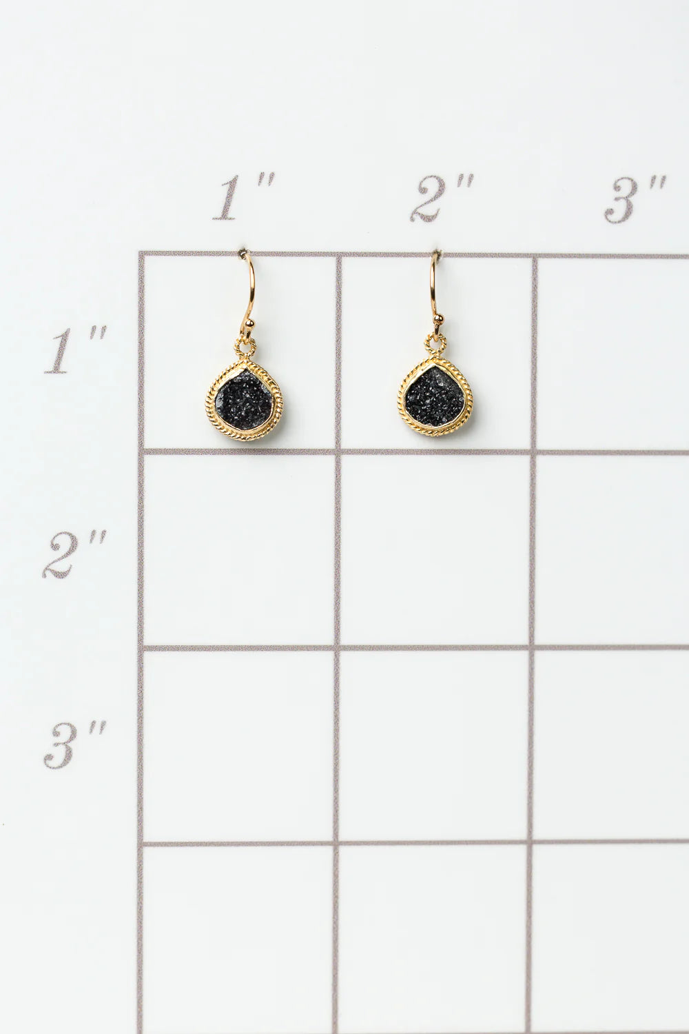 Favorites Black Druzy Bezel E002