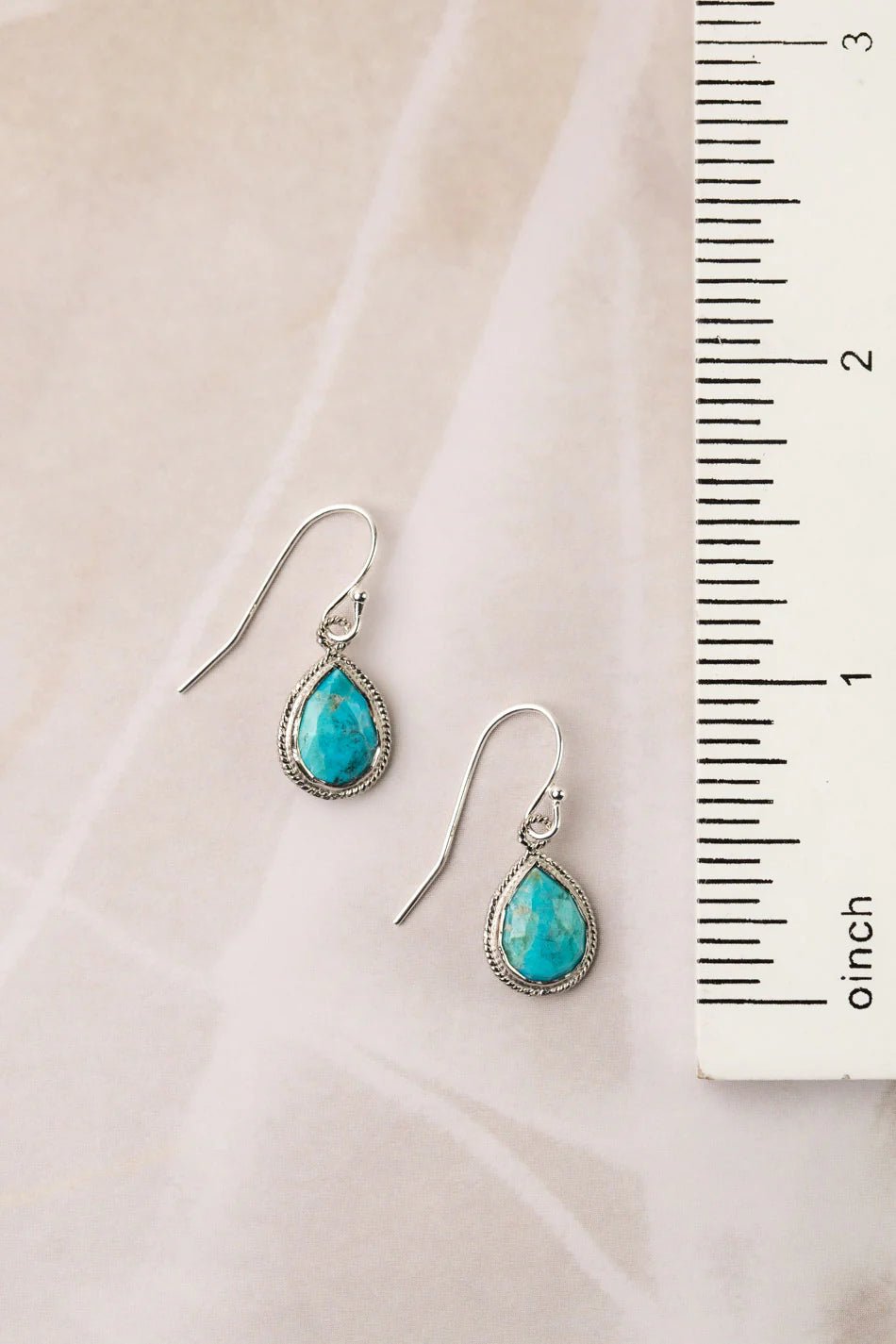 Favorites Turquoise Simple Earrings E032S - Vintage Vault Boutique