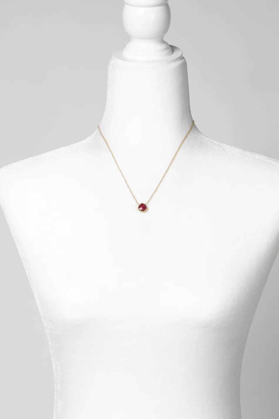 Gumdrop Ruby Necklace N001 - Vintage Vault Boutique