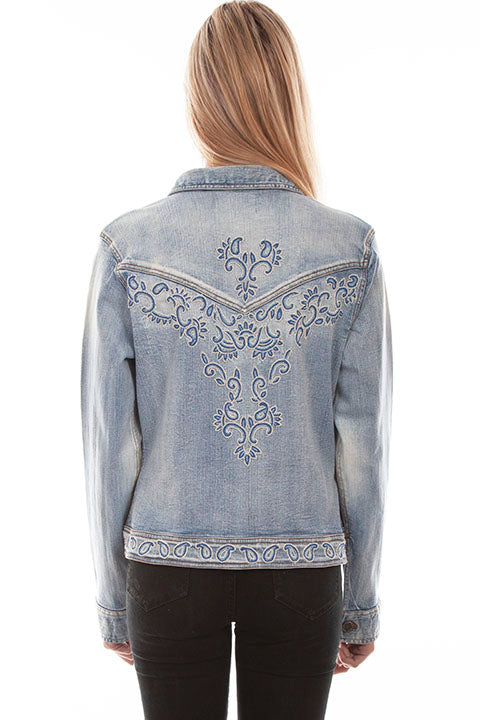 Beaded Denim Jacket XL