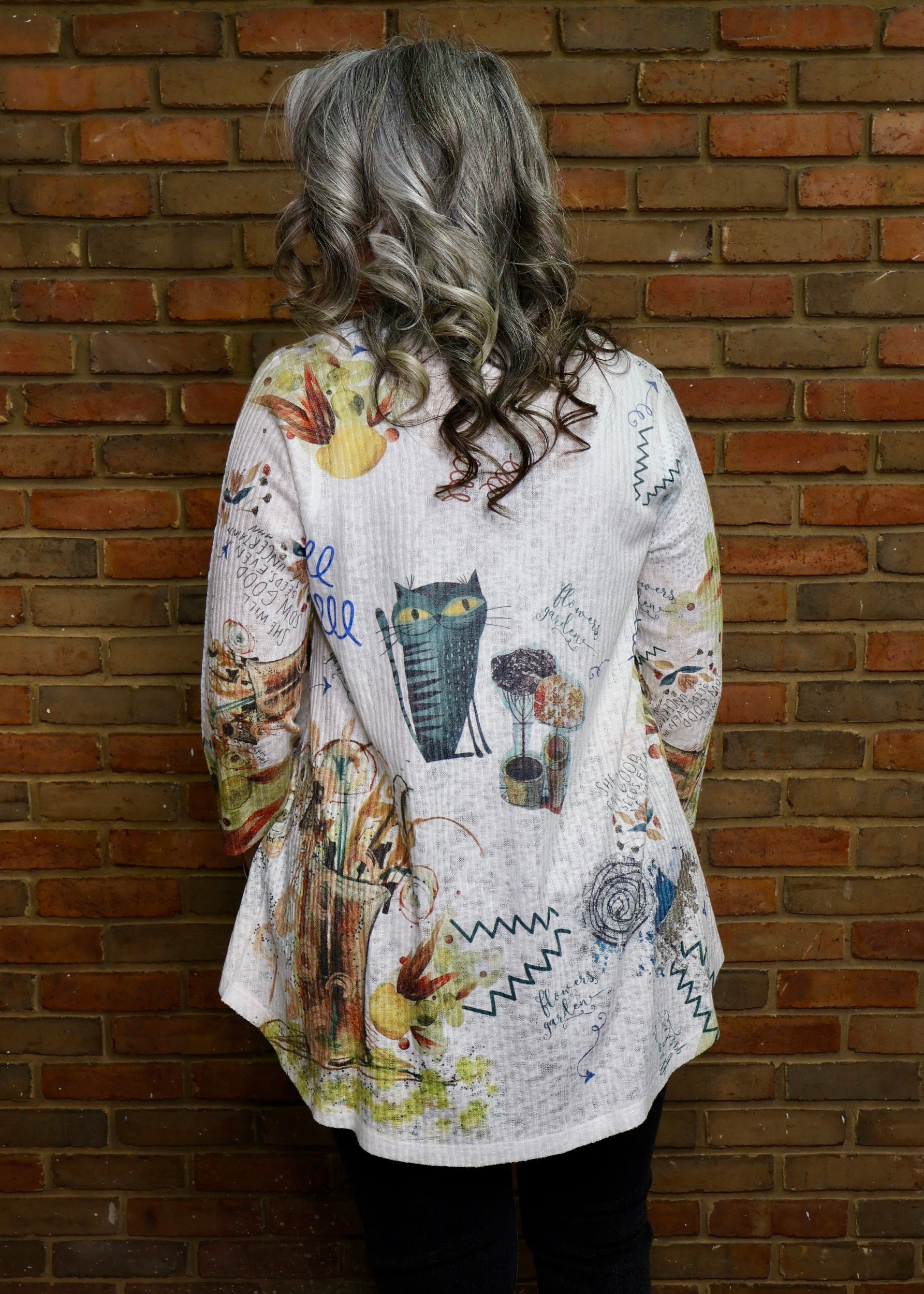 Mother Nature 3Quarter Sleeve Ribbed Crew Top